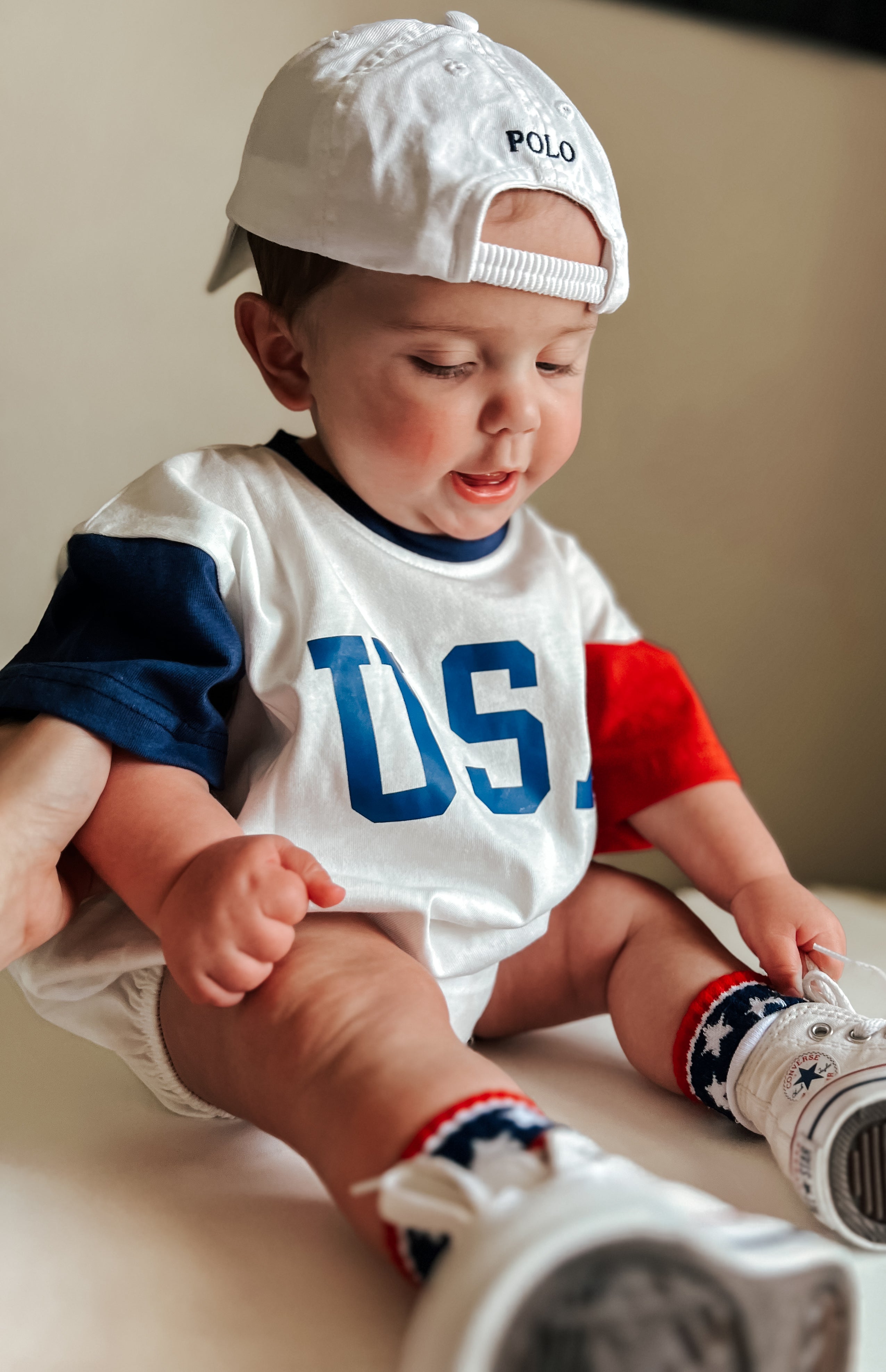 USA Colorblock T-Shirt Romper