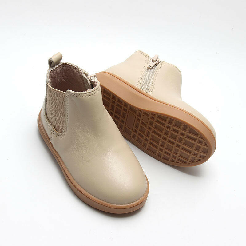 Leather Chelsea Boot | Color 'Bone' | Hard Sole Consciously Baby