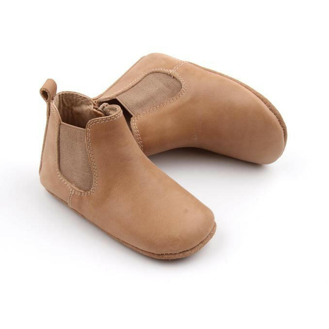 Waxed Leather Chelsea Boot | Color 'Sedona Brown' | Soft Sole  Consciously Baby 2 (3 - 6 months)
