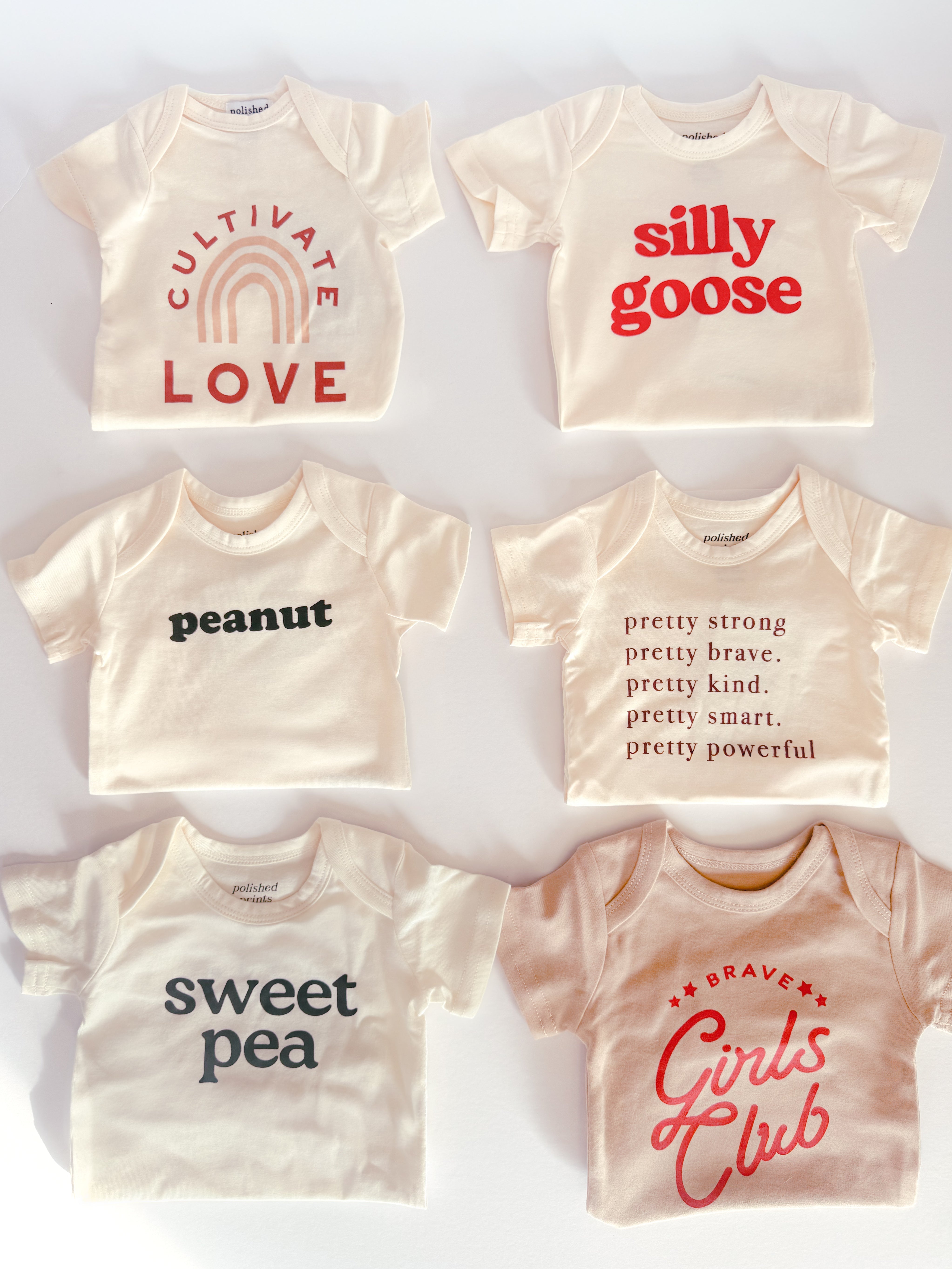 Peanut Organic Cotton Baby Onesie