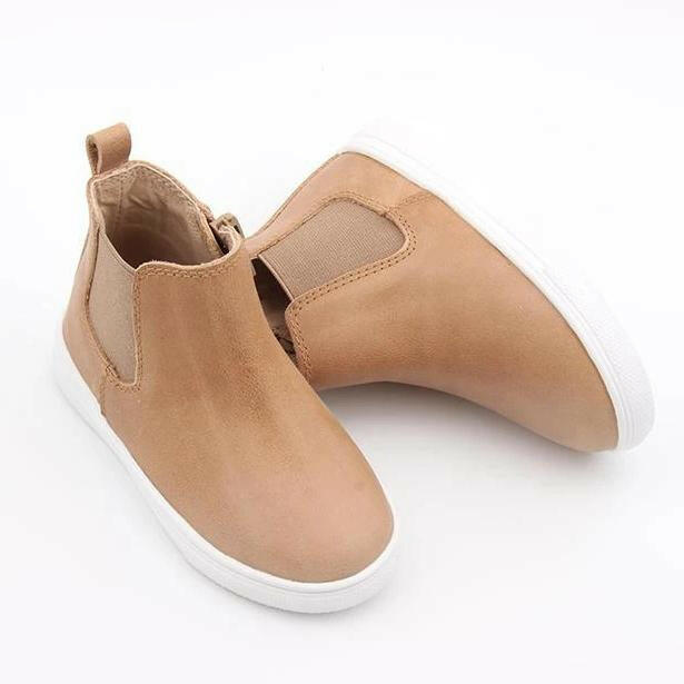 Waxed Leather Chelsea Boot | Color 'Sedona Brown' | Hard Sole  Consciously Baby 5 (12 - 18 months)