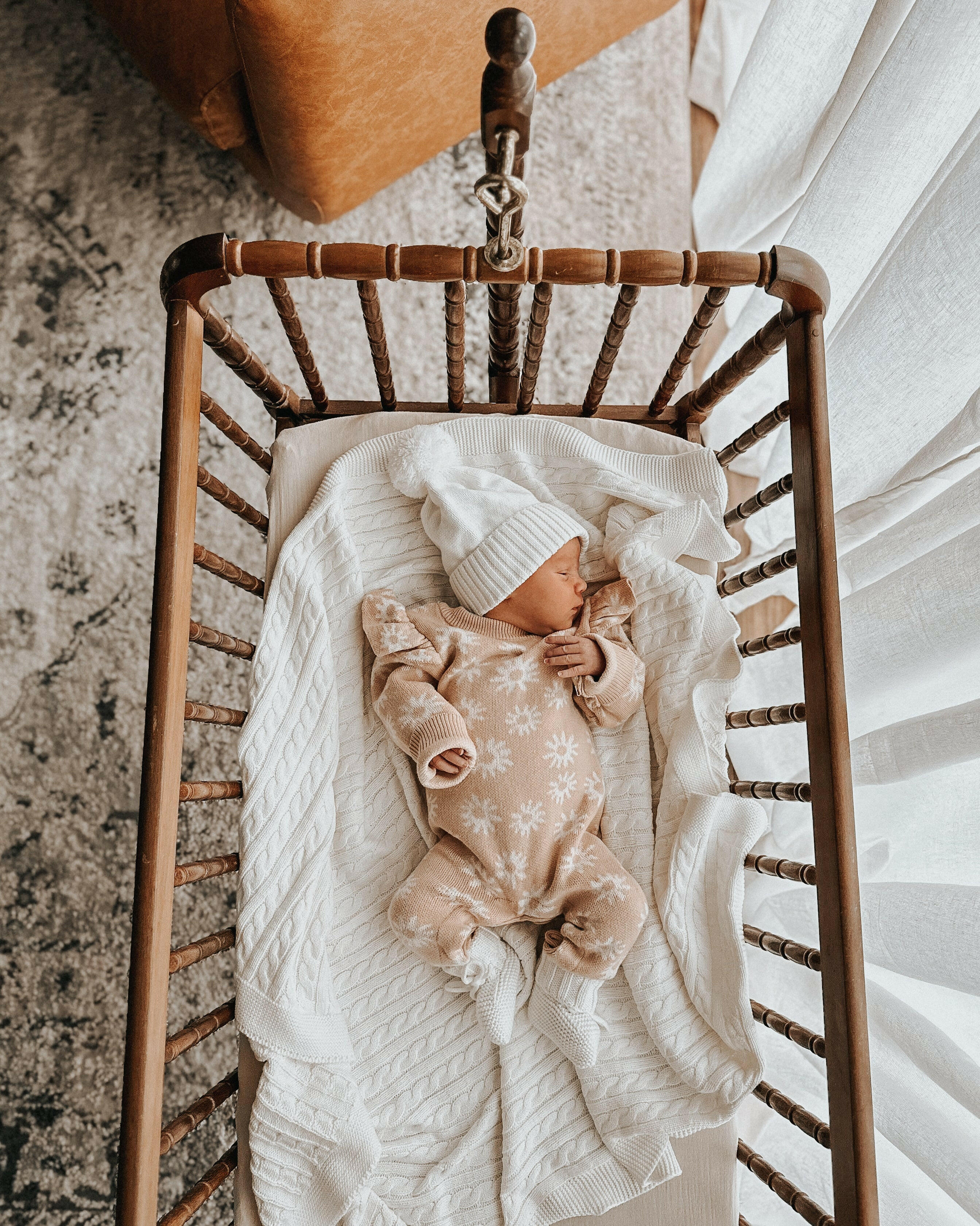 Luna + Luca Organic Booties - White Luna + Luca