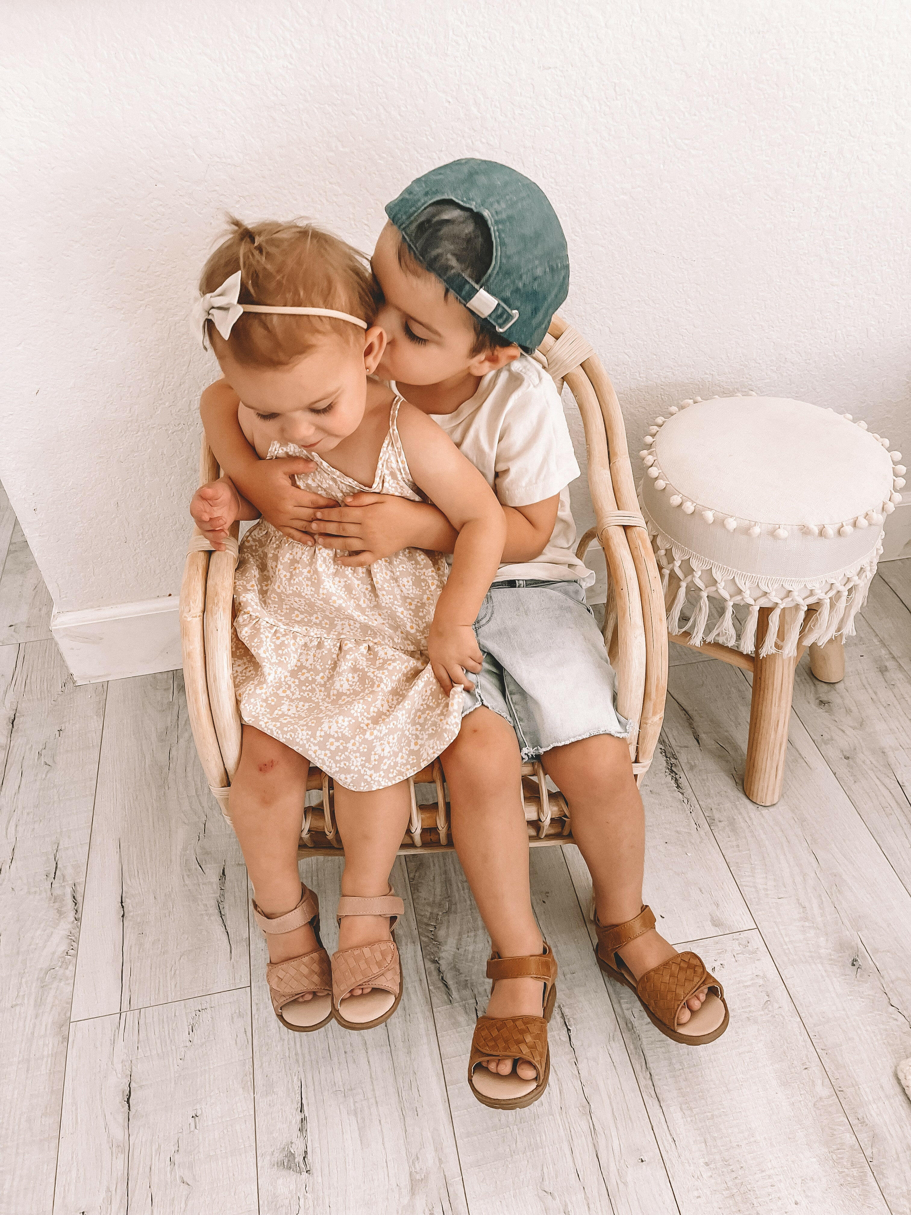 Leather Woven Sandal | Color 'Walnut' | Hard Sole Consciously Baby