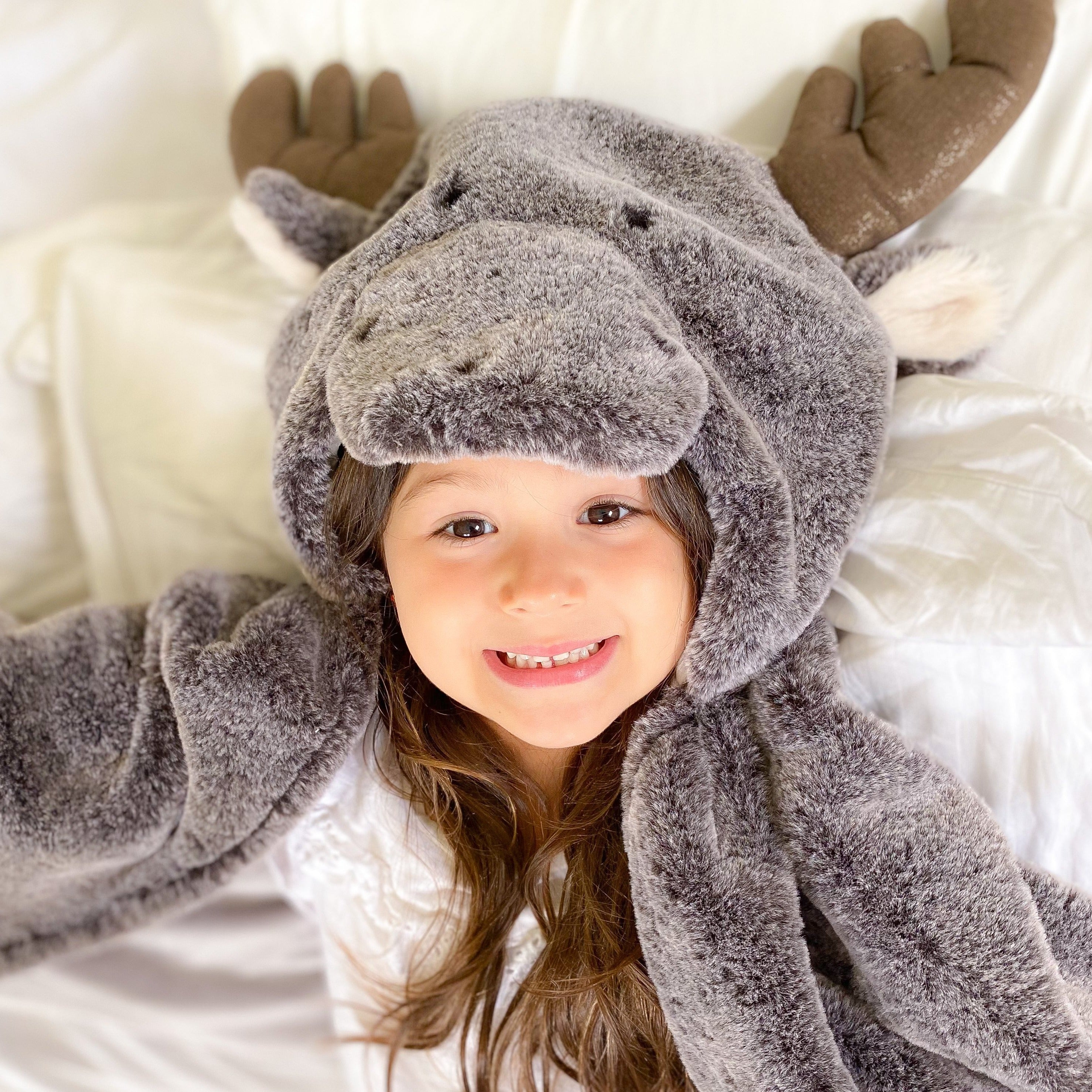 Marley Moose Hooded Blanket