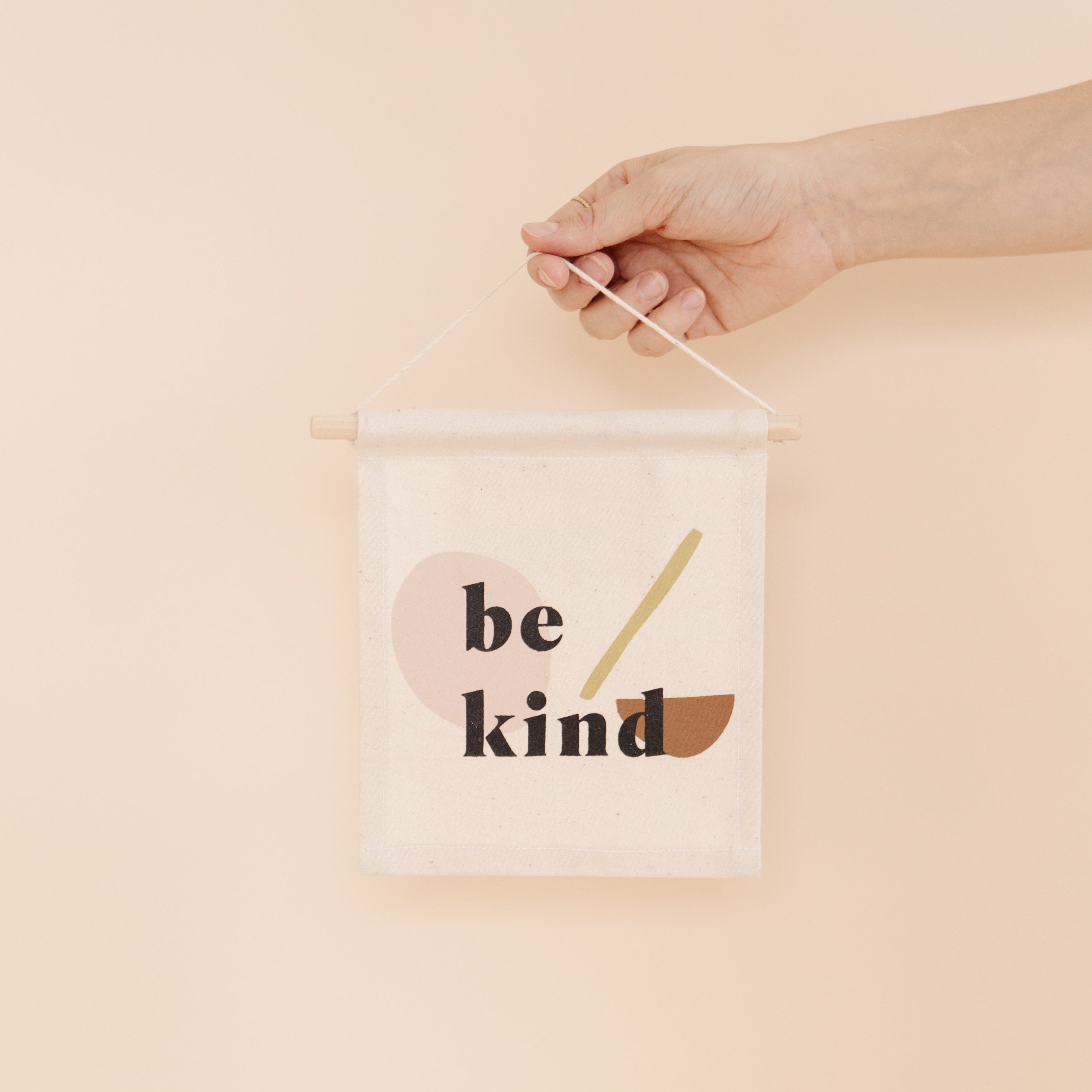 “Be Kind” Canvas Hang Sign | Handmade Wall Hanging | Inspirational Home Décor