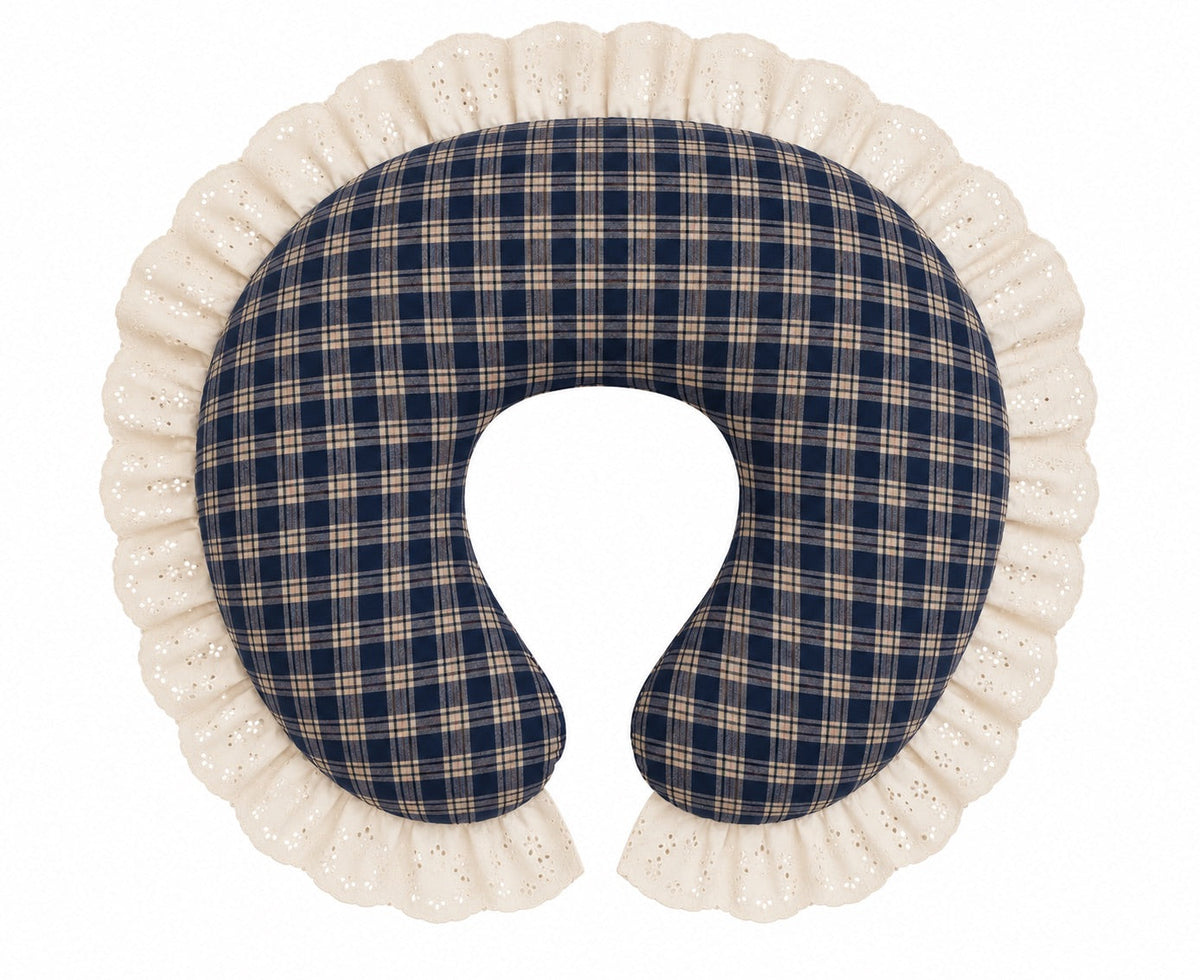 Ivory Eyelet Ruffle Original Nursing Pillow Cover