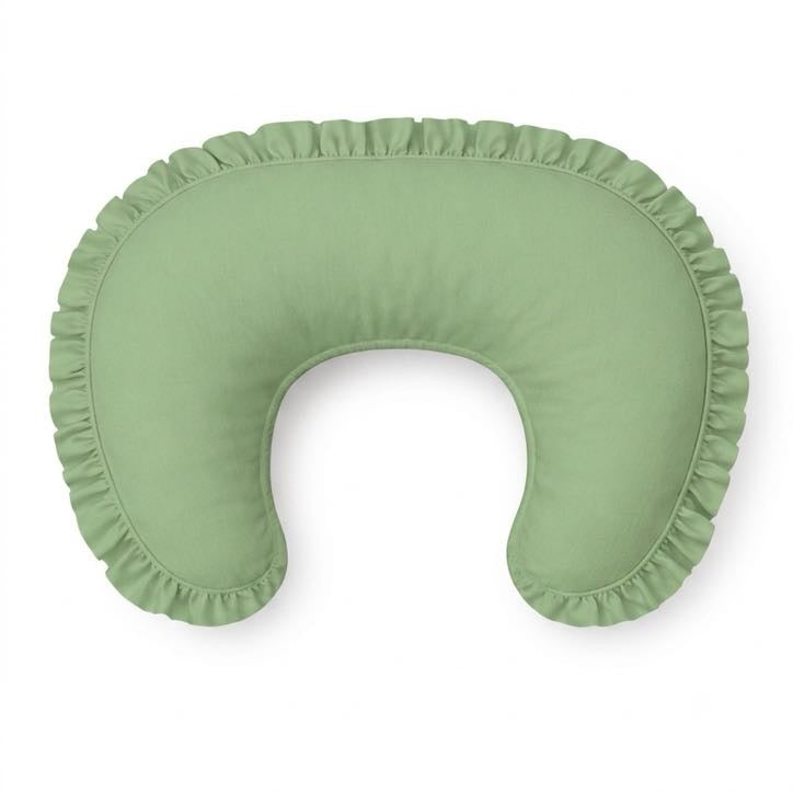 Green Ruffle Nursing Pillow Cover