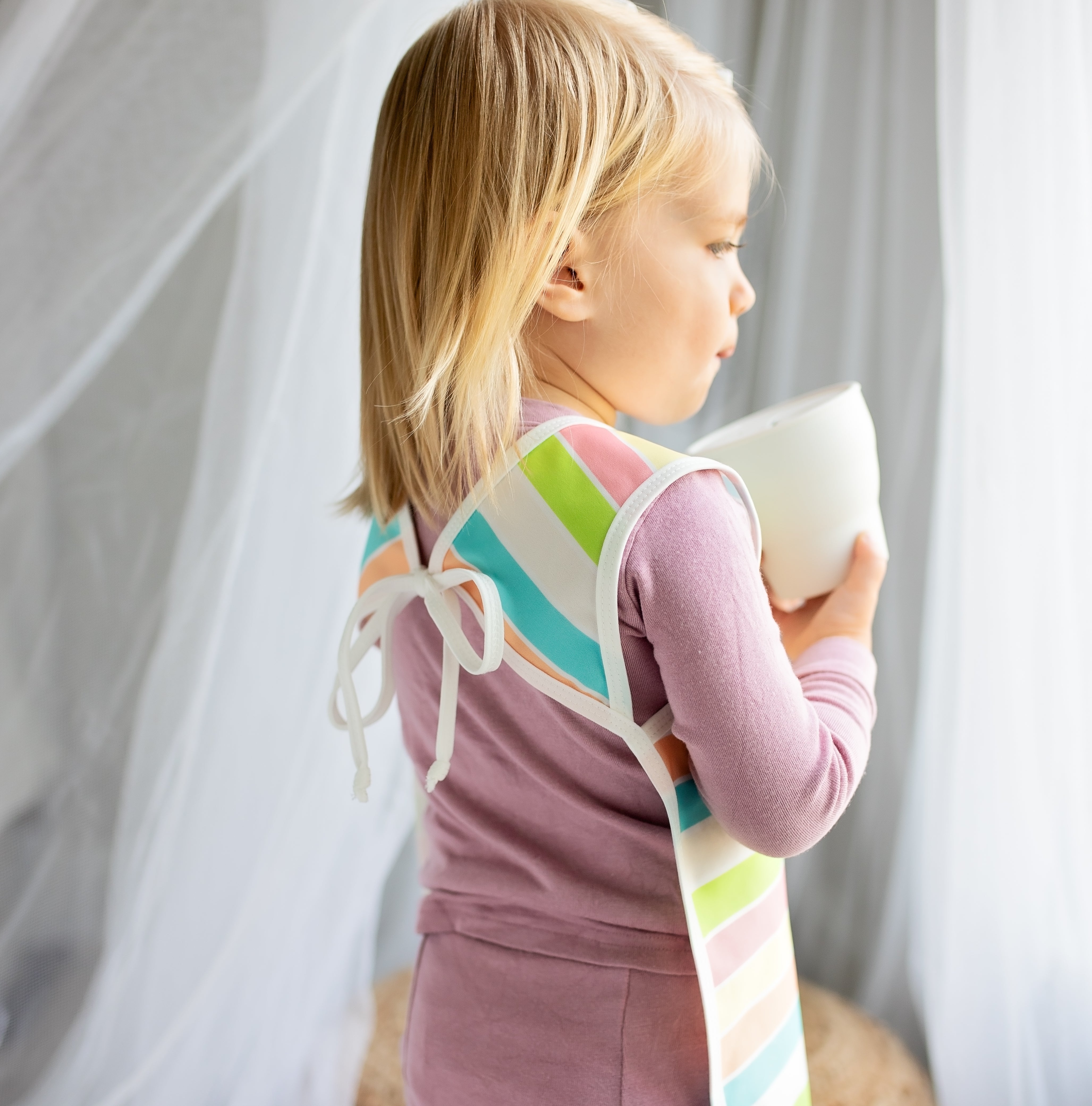 Rainbow Stripes Bapron BapronBaby