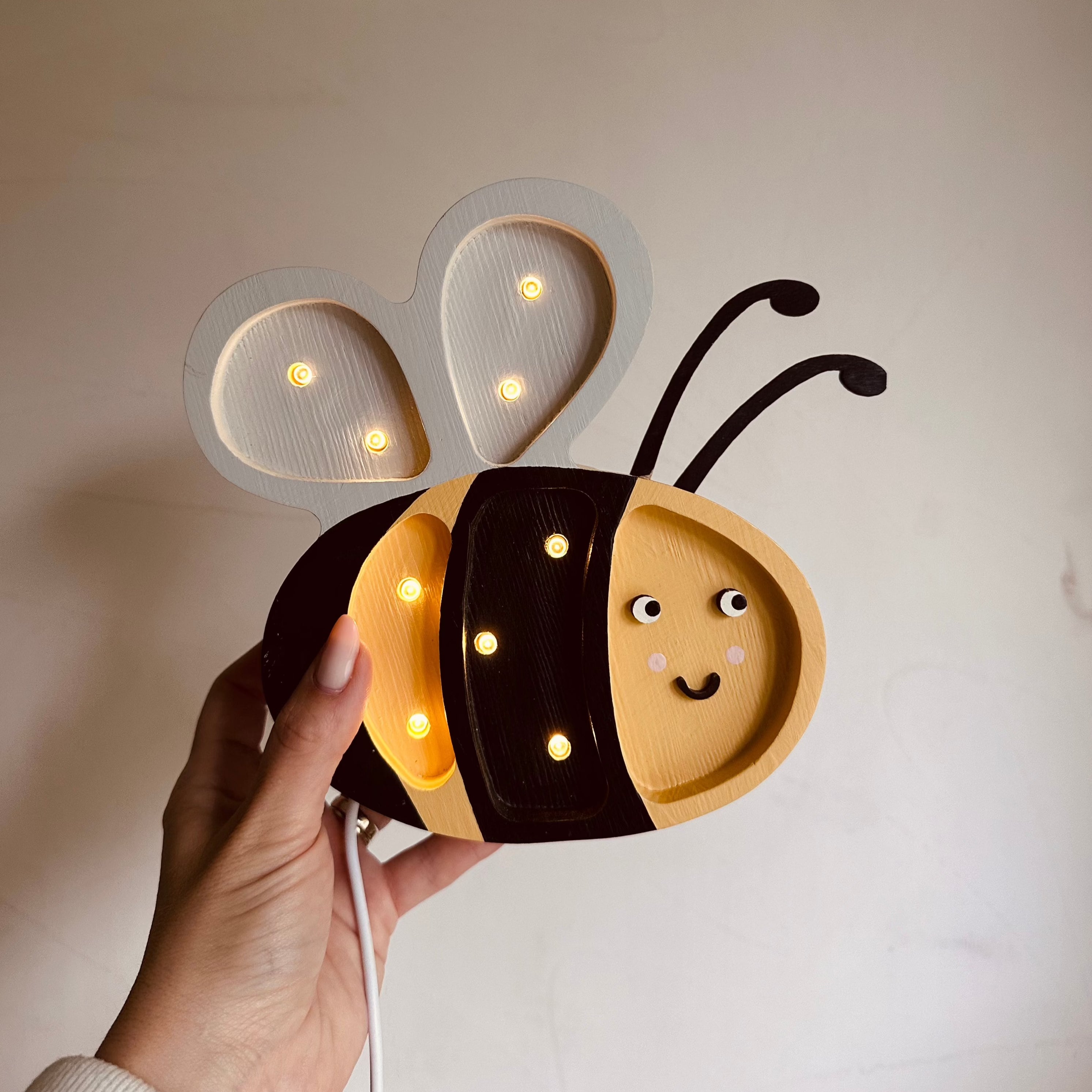 Little Lights Mini Happy Bee Lamp lamp Little Lights US