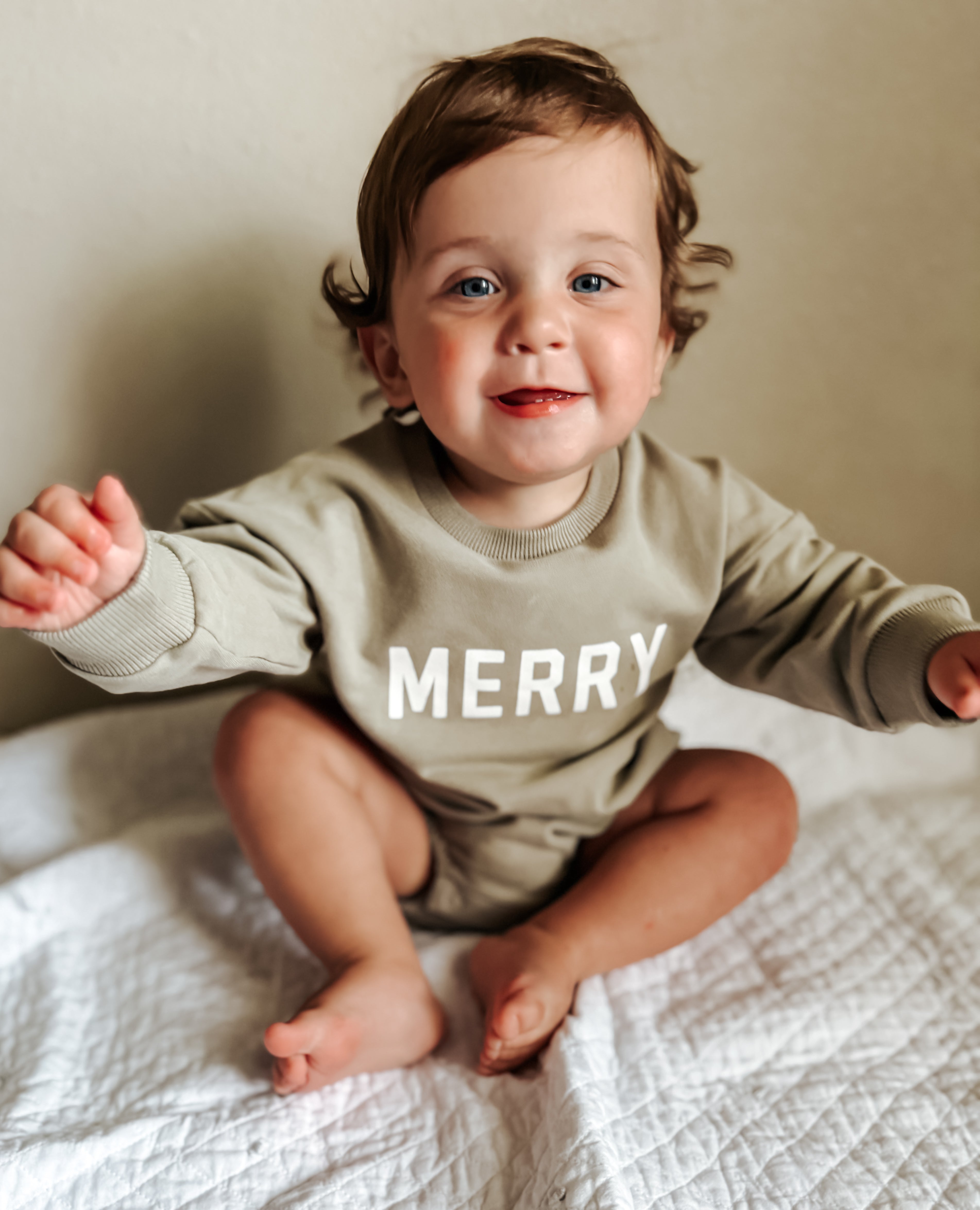 Merry Organic Cotton Sweatshirt Romper