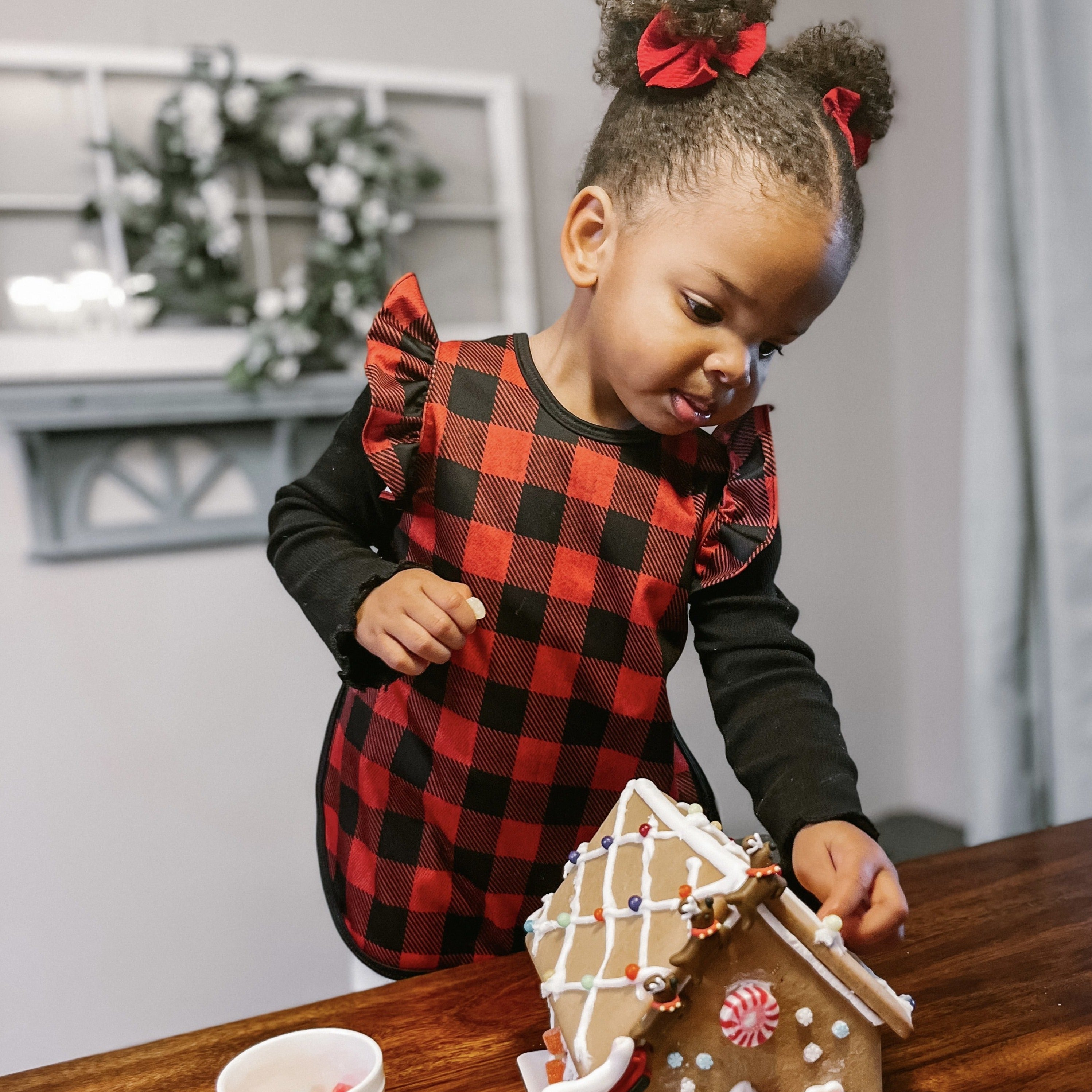 Red Buffalo Plaid Flutter Bapron BapronBaby