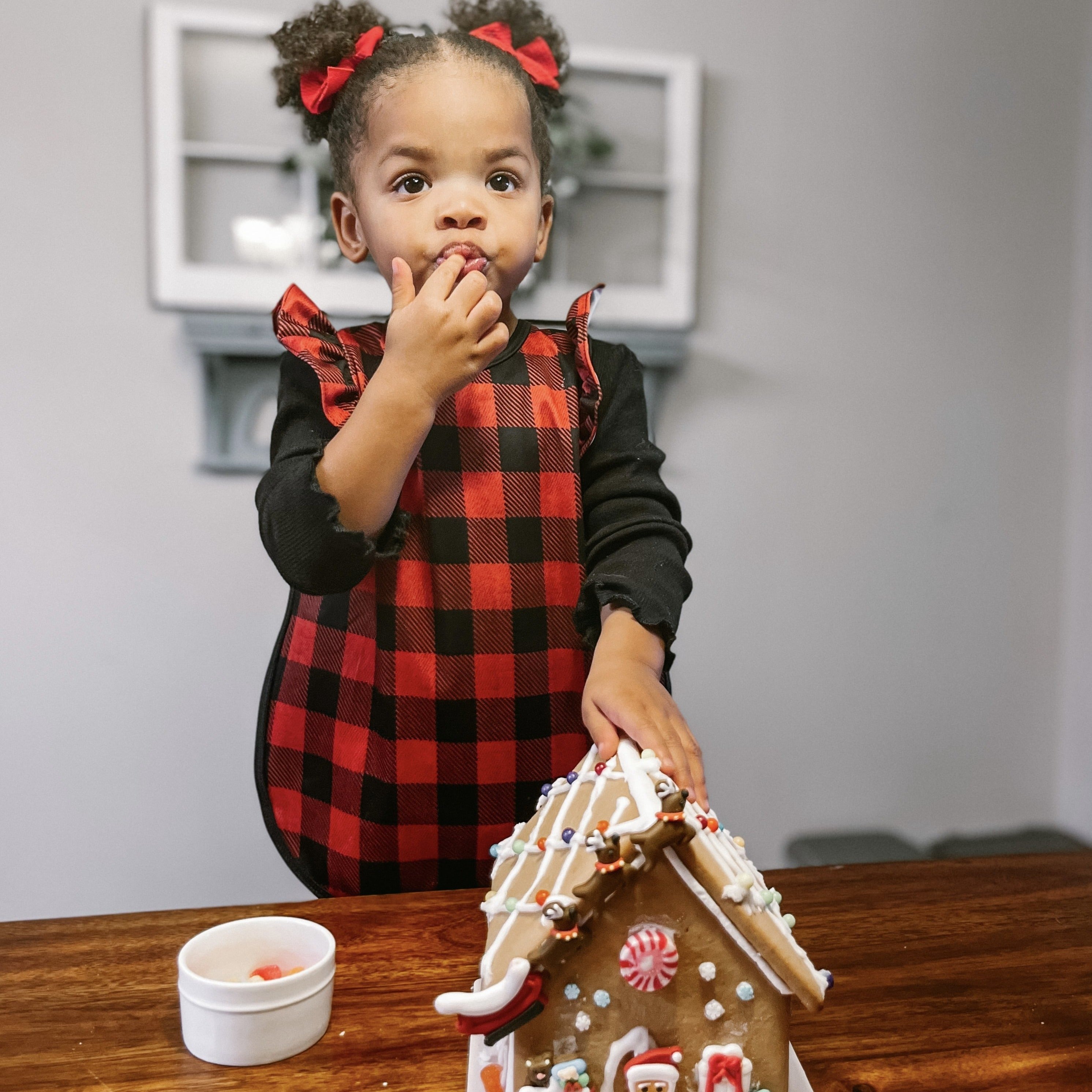 Red Buffalo Plaid Flutter Bapron SALE