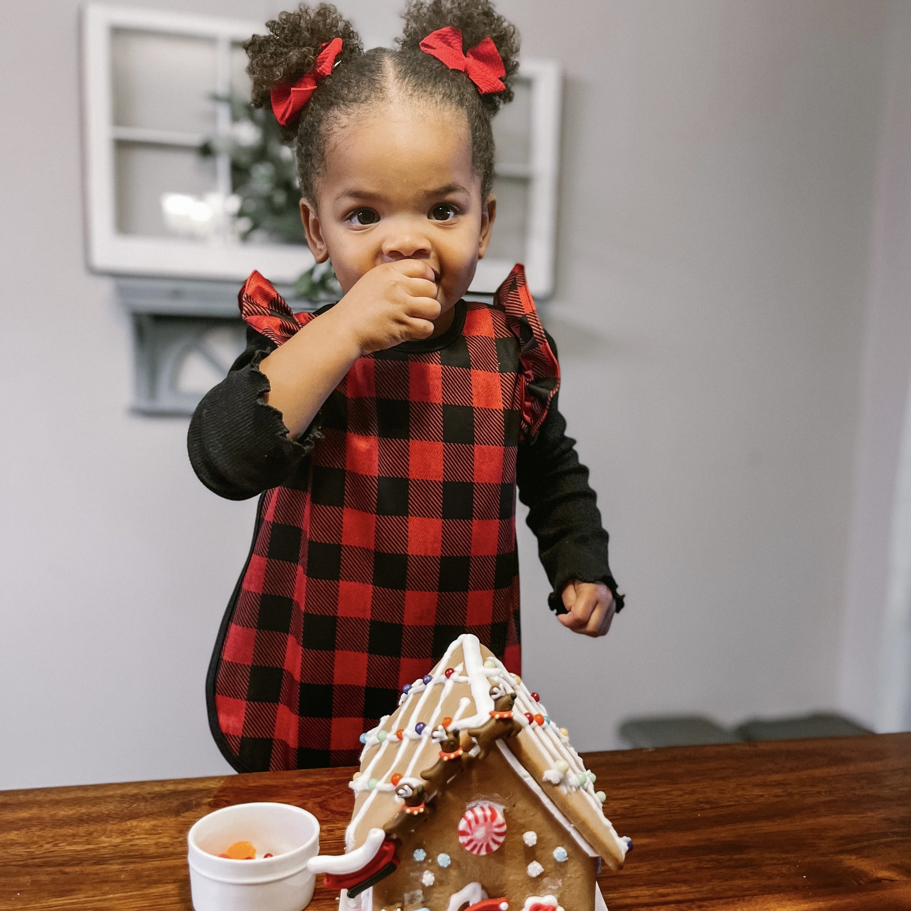 Red Buffalo Plaid Flutter Bapron BapronBaby