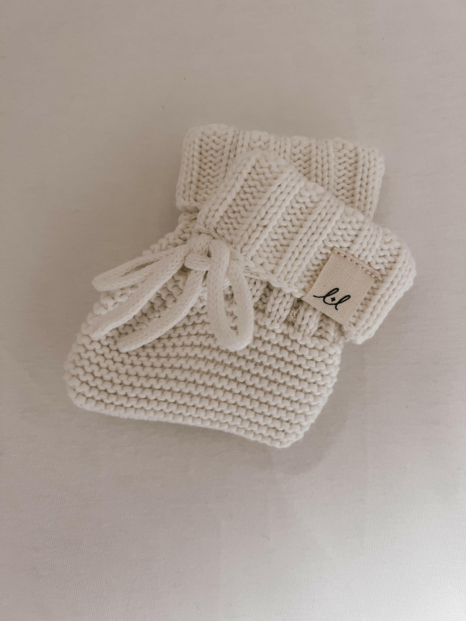 Luna + Luca Organic Booties - White Luna + Luca