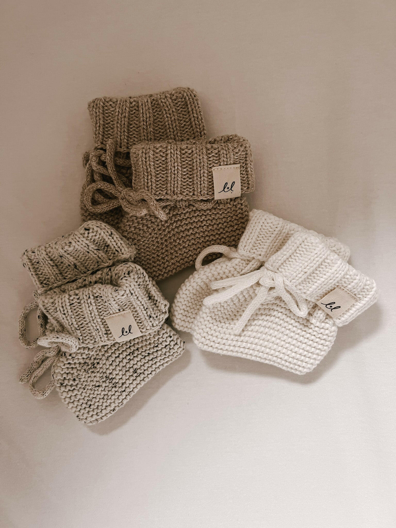 Luna + Luca Organic Booties - White Luna + Luca