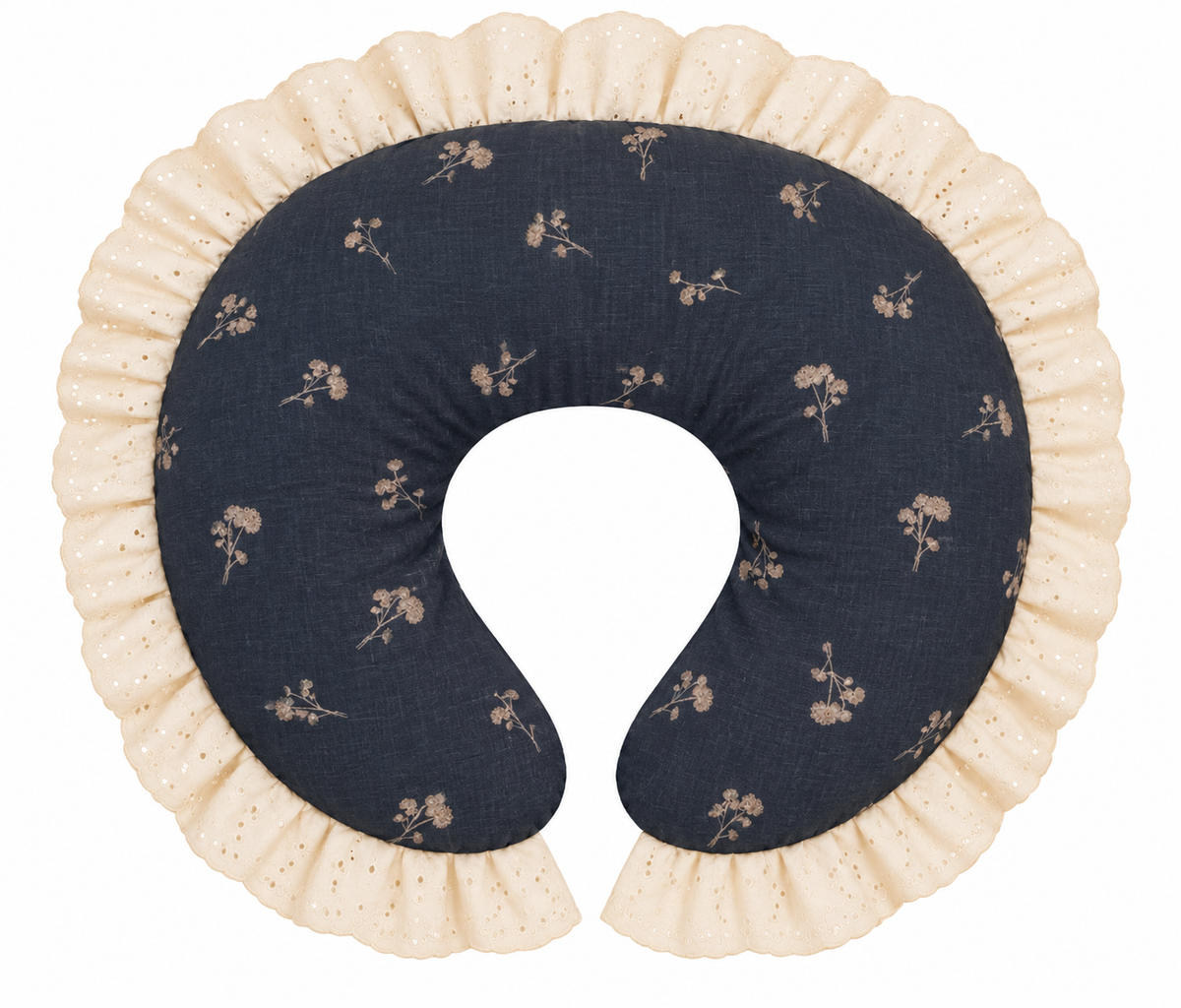 Ivory Eyelet Ruffle Original Nursing Pillow Cover