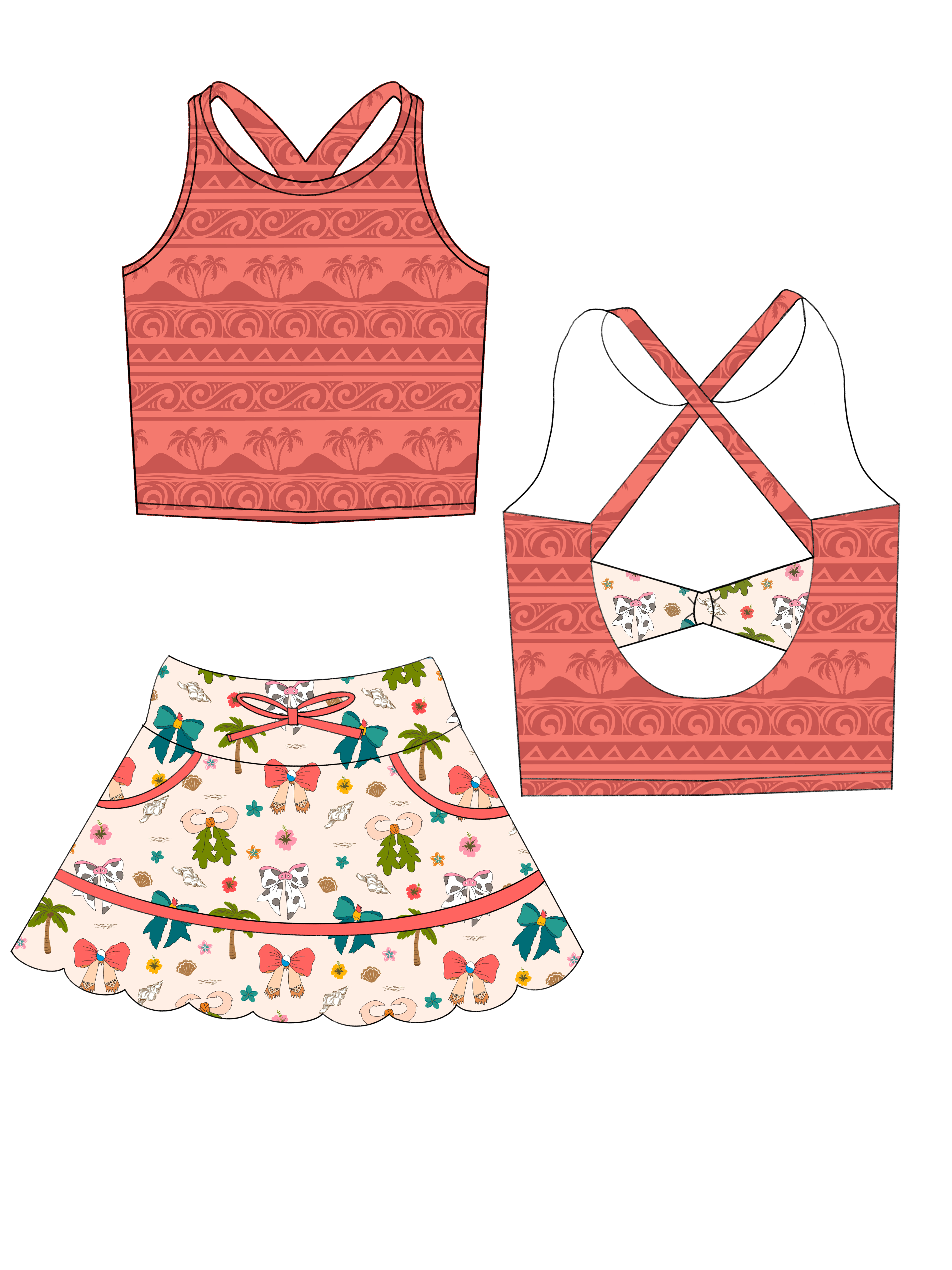 How Far I’ll Go Twist Tank & Stride Skort Set
