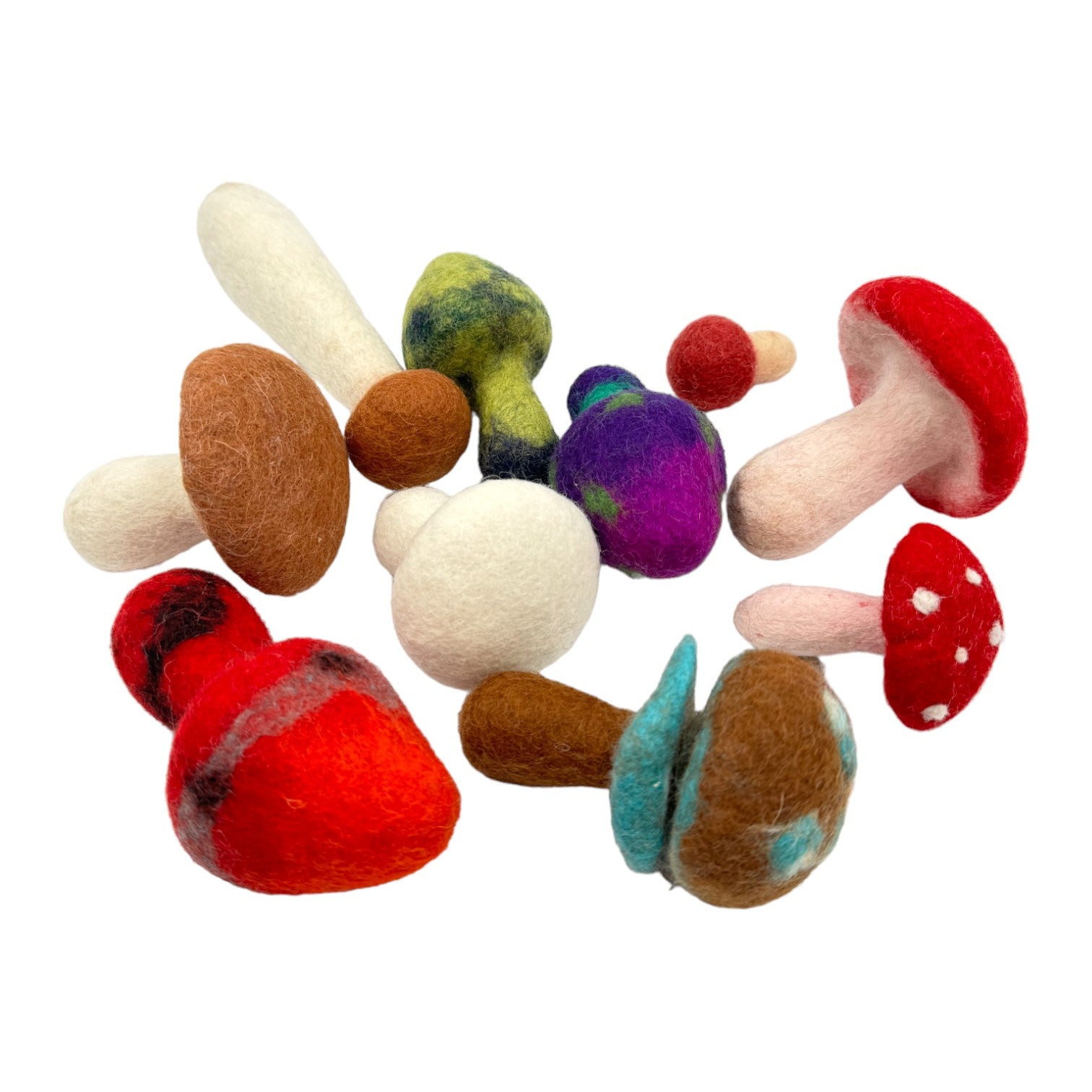 **Pre-order (Ships in 2-3 Weeks)**Handmade in Nepal 100% Wool Felt Foods Play Set for Pretend Cooking and Farmer's Market Play