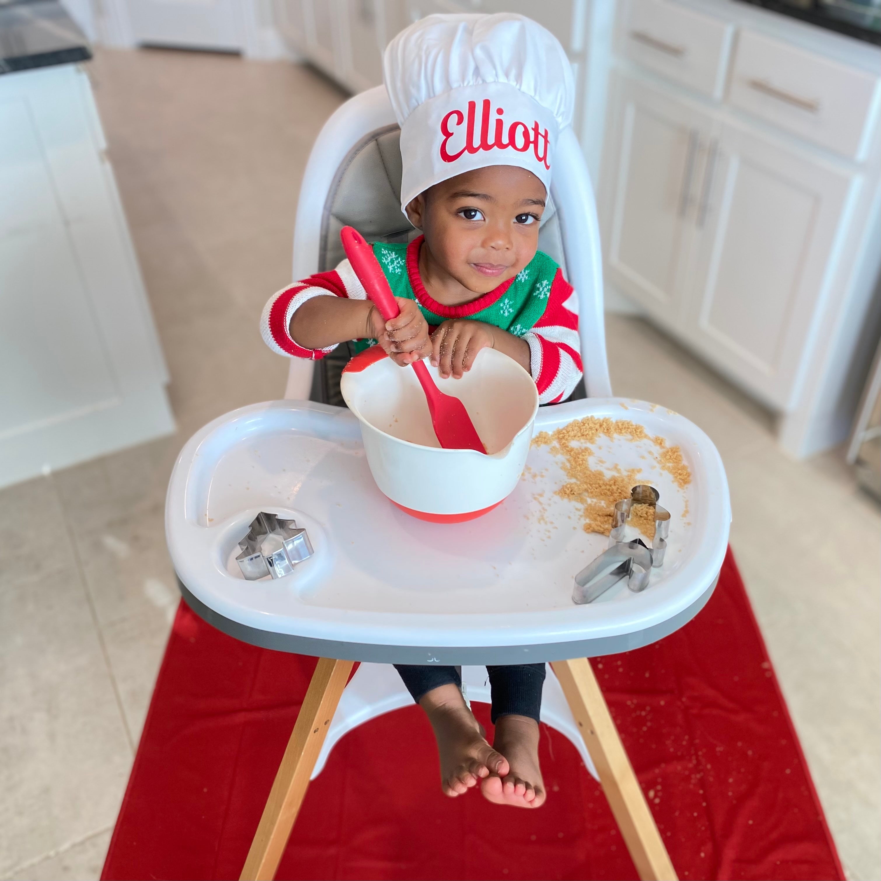 Solid Cranberry Minimalist Splash Mat - A Waterproof Catch-All for Highchair Spills and More! BapronBaby