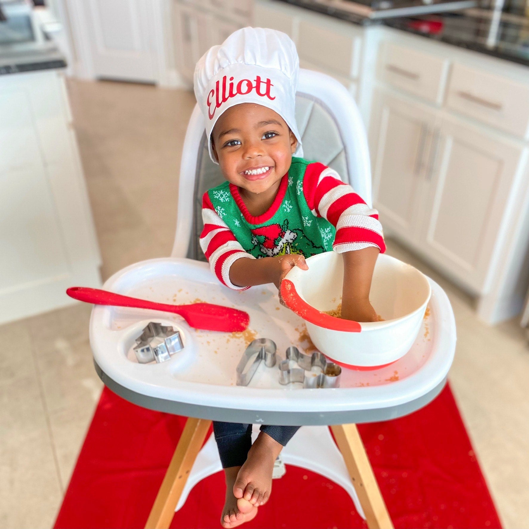 Solid Cranberry Minimalist Splash Mat - A Waterproof Catch-All for Highchair Spills and More! BapronBaby