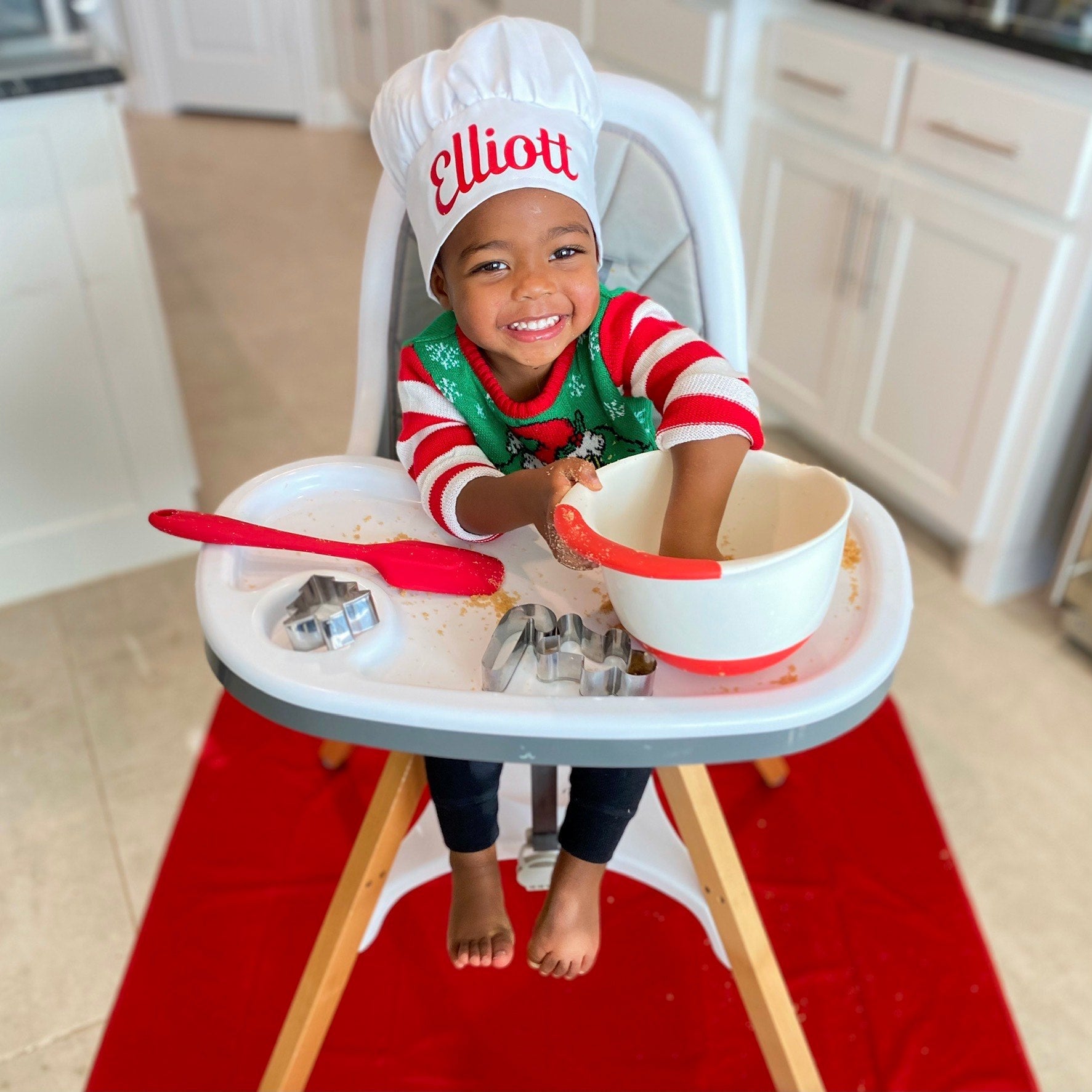 Solid Cranberry Minimalist Splash Mat - A Waterproof Catch-All for Highchair Spills and More! BapronBaby