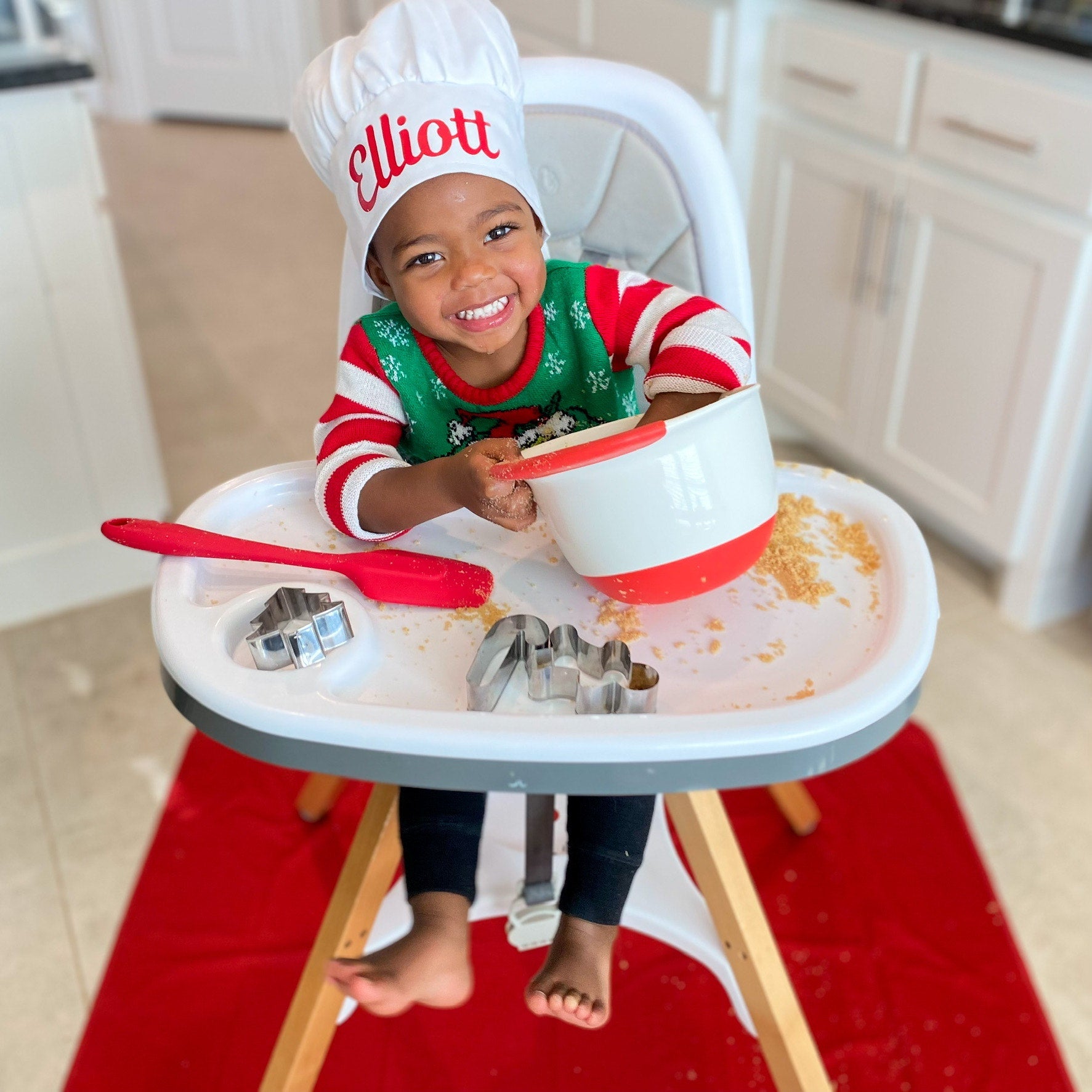 Solid Cranberry Minimalist Splash Mat - A Waterproof Catch-All for Highchair Spills and More! BapronBaby