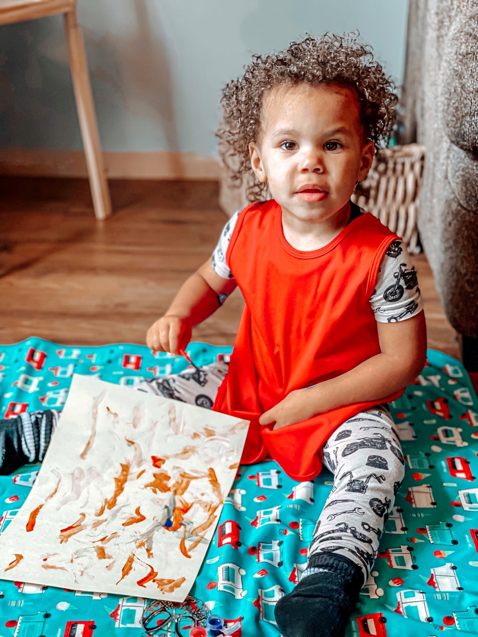 Ice Cream Truck Splash Mat - A Waterproof Catch-All for Highchair Spills and More! BapronBaby