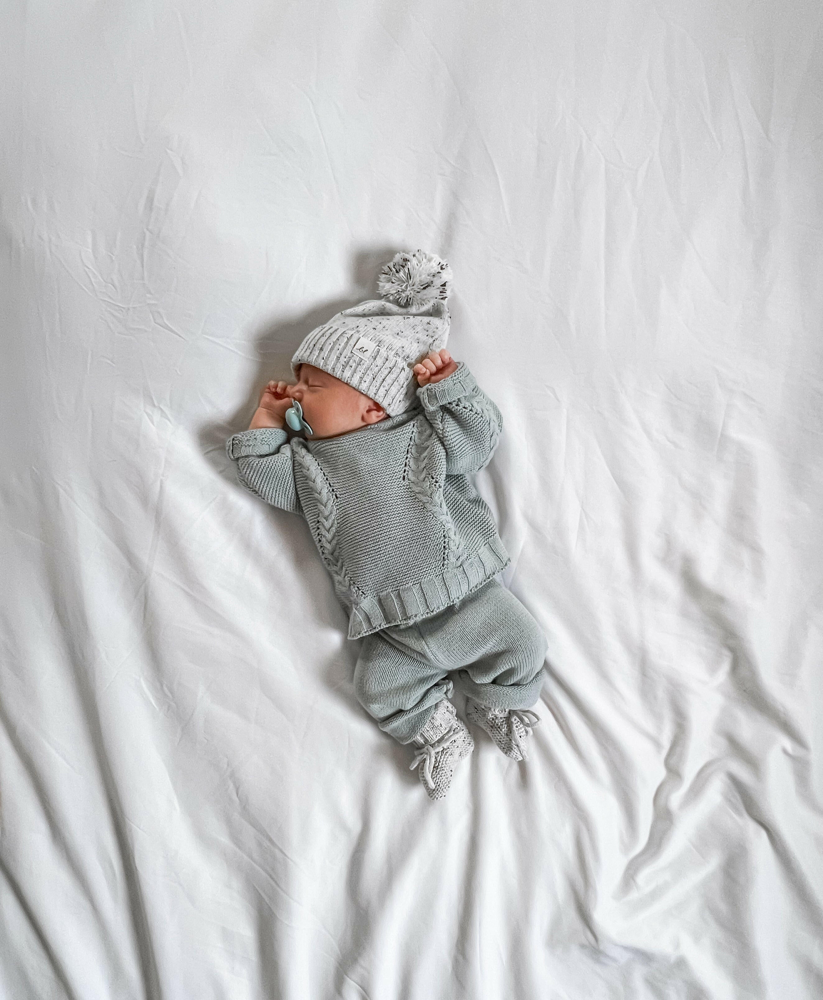 Luna + Luca Chunky Knit Sweater - Frosty Blue Luna + Luca