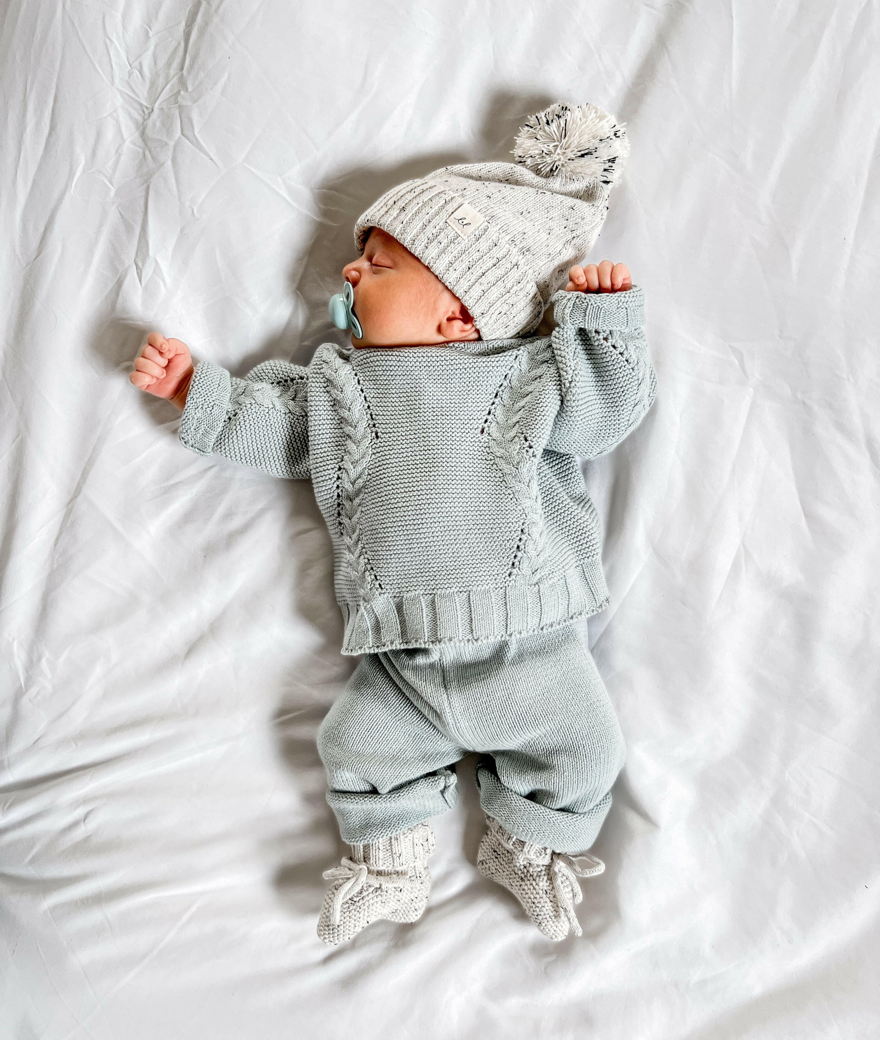 Luna + Luca Chunky Knit Sweater - Frosty Blue Luna + Luca