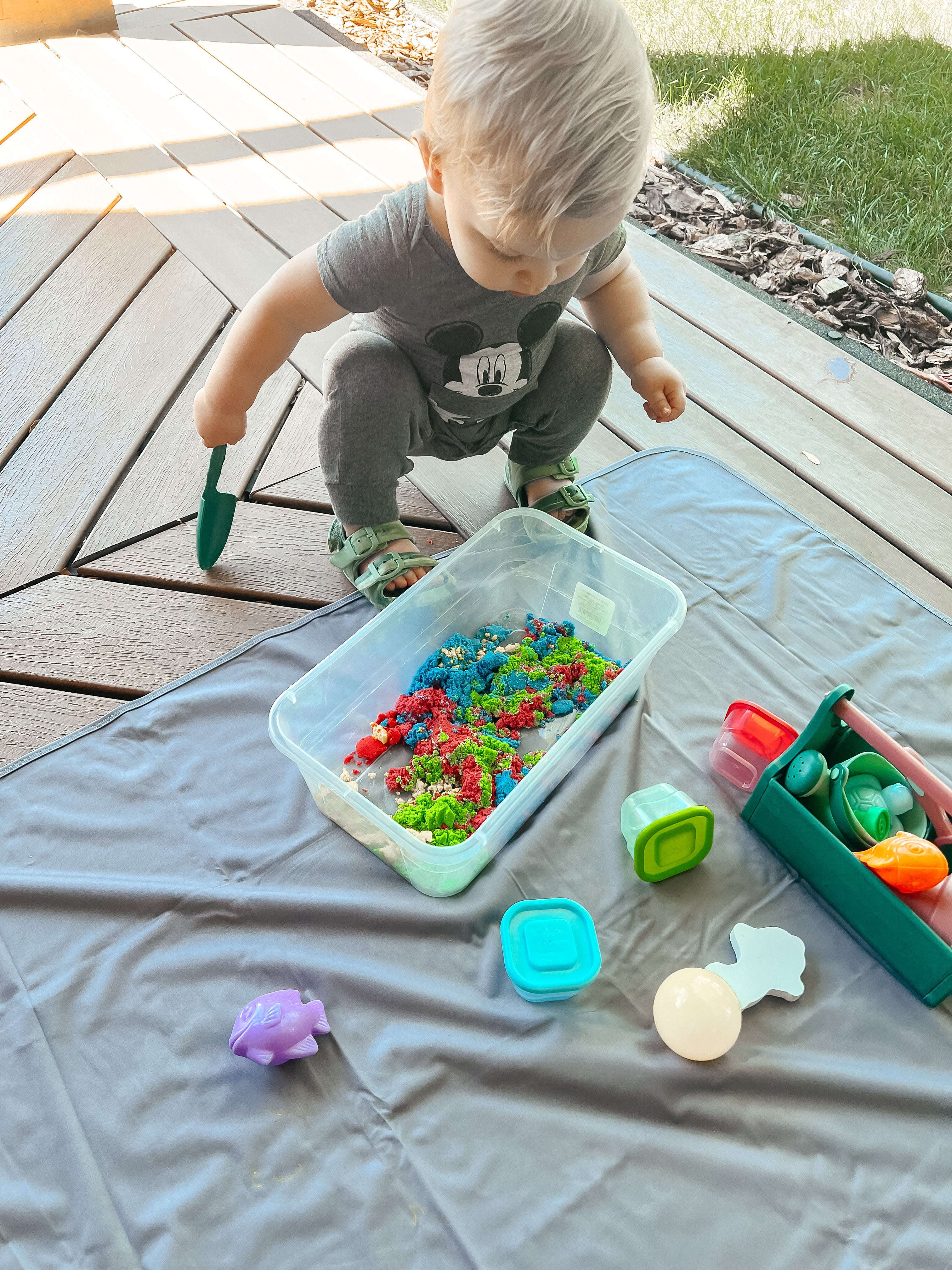 Solid Slate Minimalist Splash Mat - A Waterproof Catch-All for Highchair Spills and More! BapronBaby