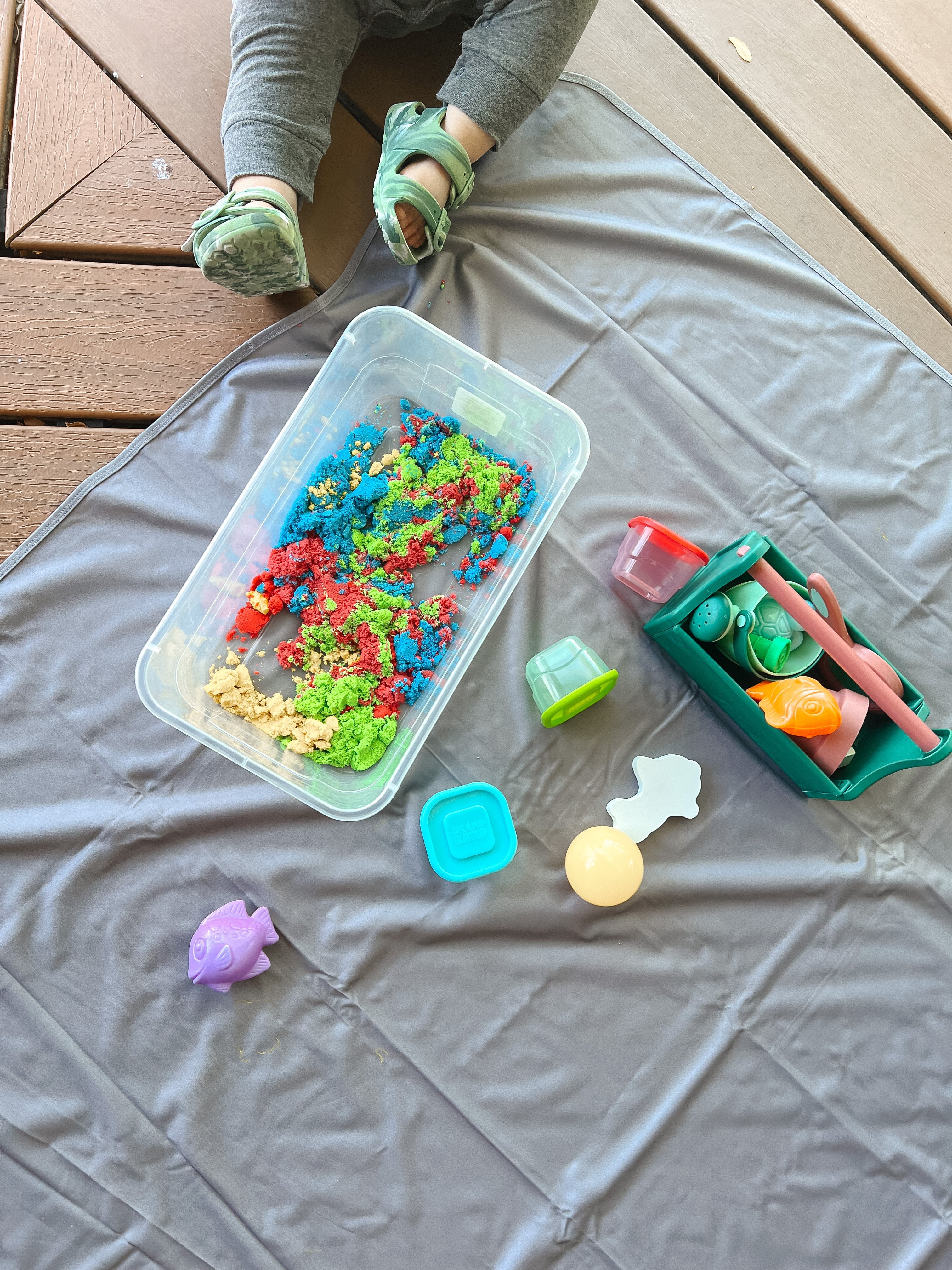 Solid Slate Minimalist Splash Mat - A Waterproof Catch-All for Highchair Spills and More! BapronBaby