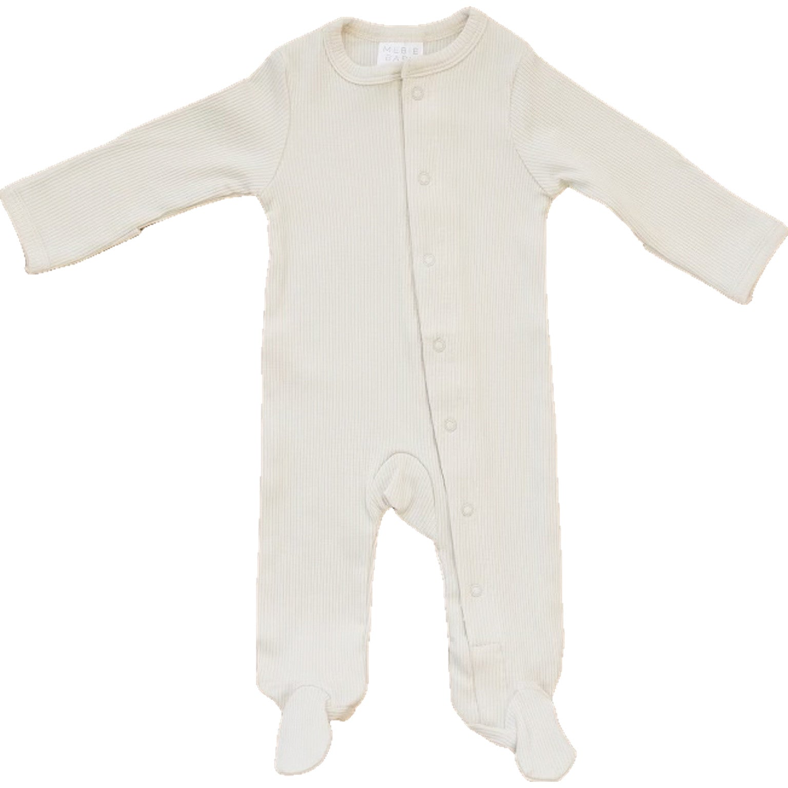 Vanilla Organic Cotton Ribbed Snap  Mebie Baby