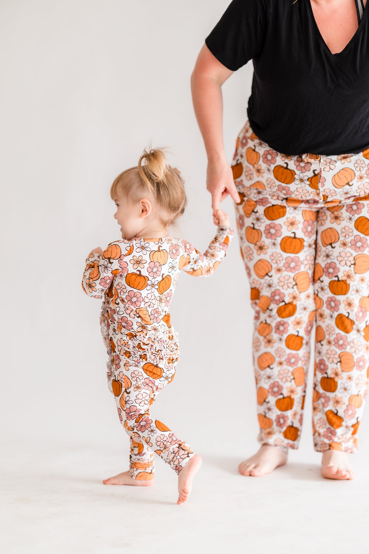 Autumn Floral Ruffle Bamboo Zippy