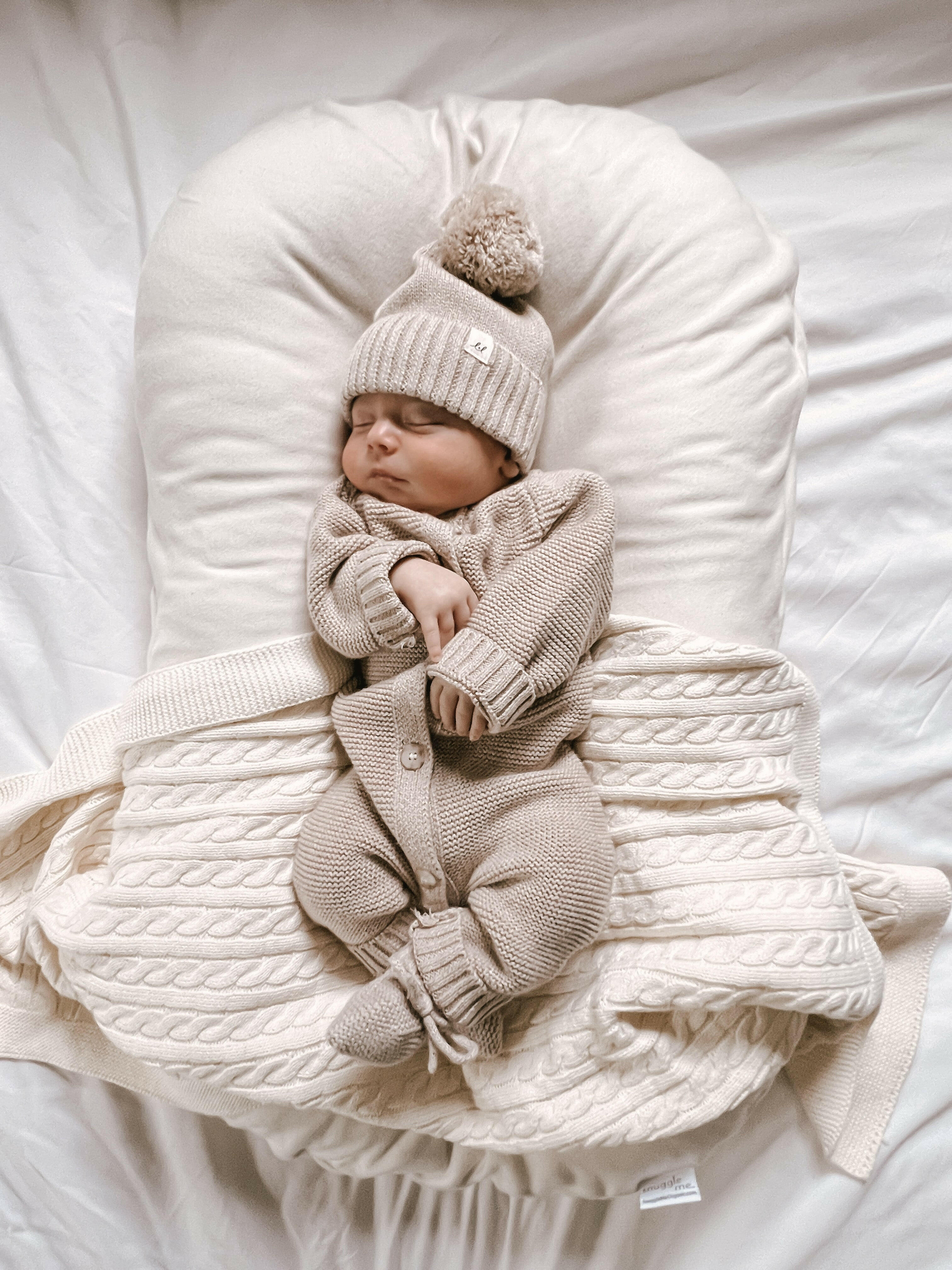 Luna + Luca Classic Purl Knit Jumpsuit - Heather Beige Luna + Luca