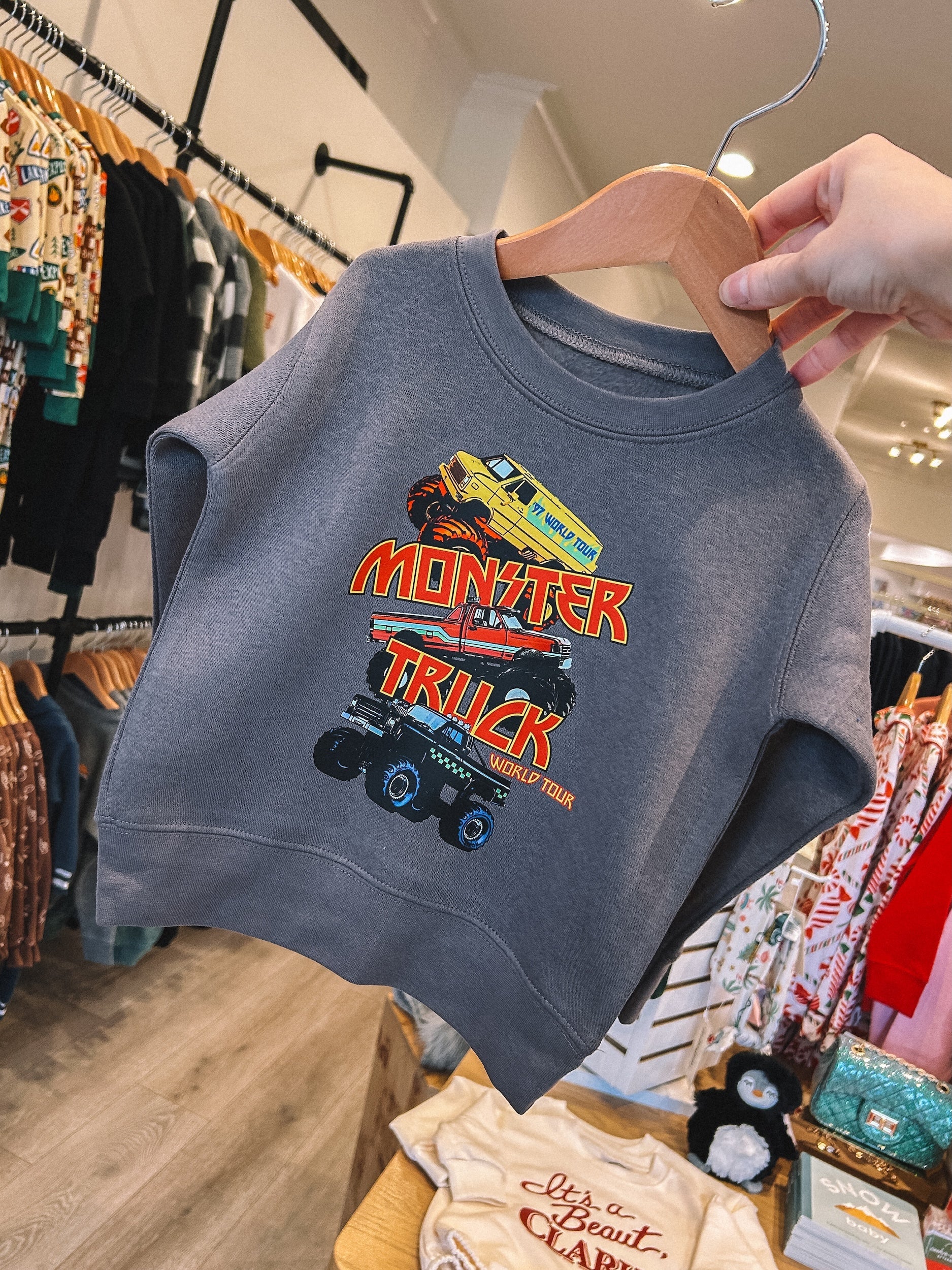 monster truck world tour crewneck