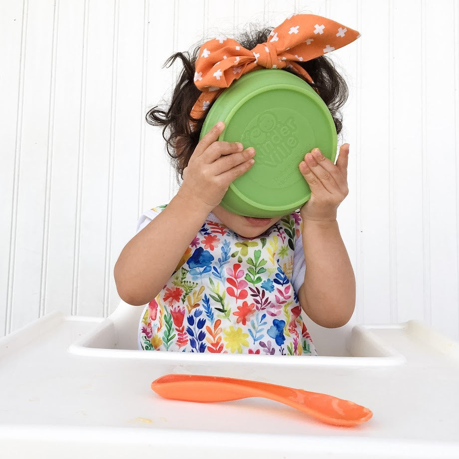 Rainbow Watercolor Floral Bapron BapronBaby