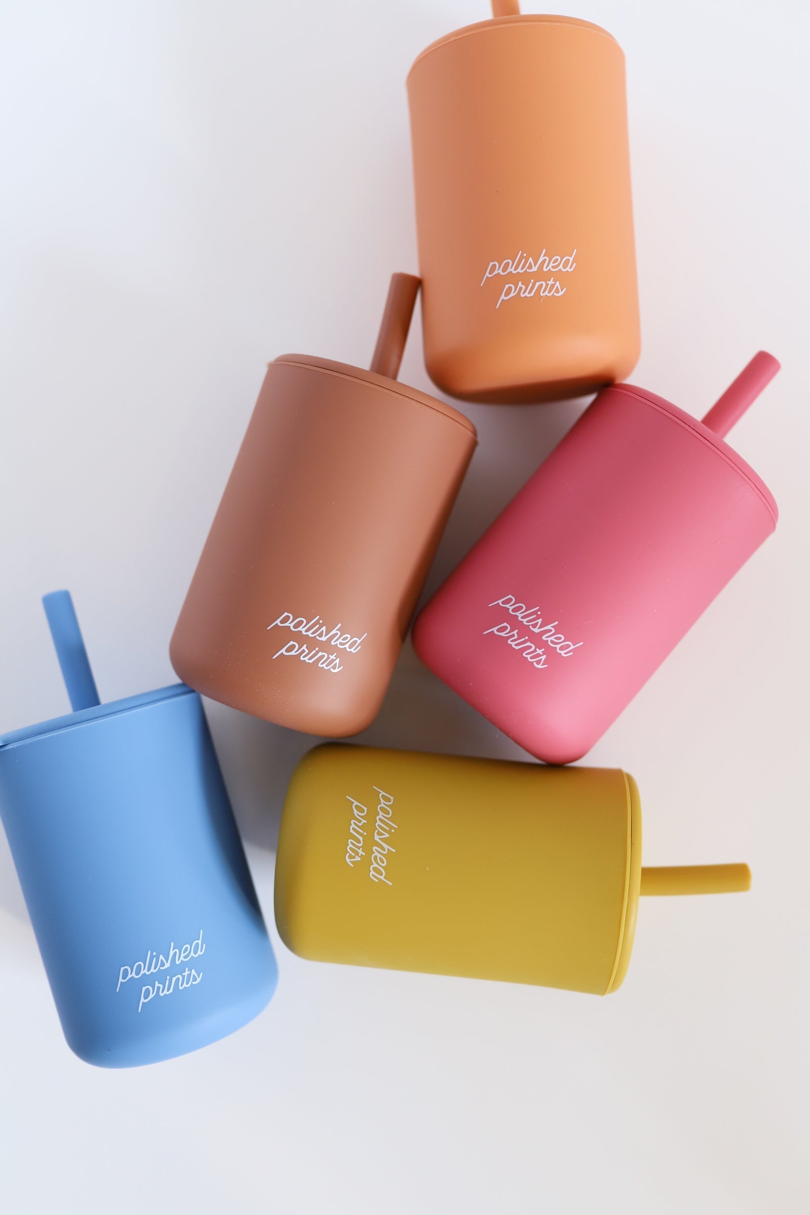 Silicone Straw Cup with Lid | Creamsicle Orange