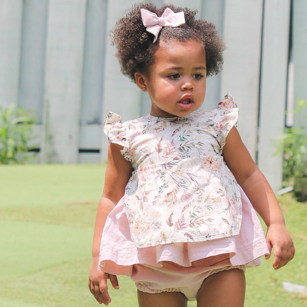 Delilah Floral Flutter Bapron BapronBaby