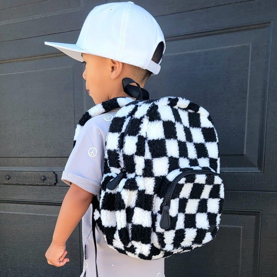 Black & White Sherpa Backpack