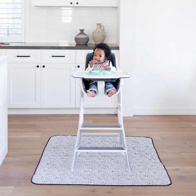 Organic Dot Splash Mat - A Waterproof Catch-All for Highchair Spills and More! BapronBaby