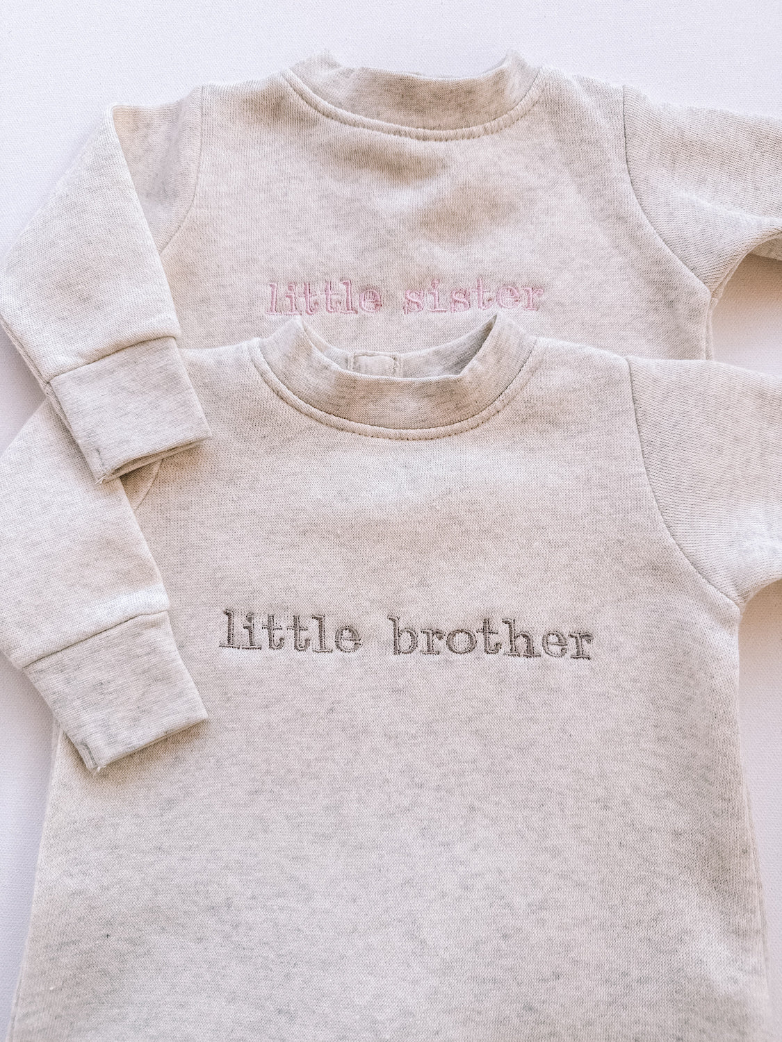 neutral embroidered sibling jumpsuit