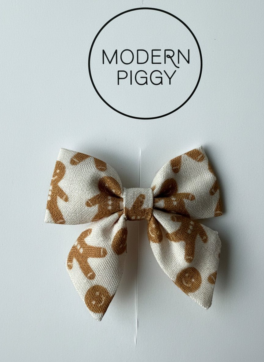 Gingerbread | Mini Piggy Bow