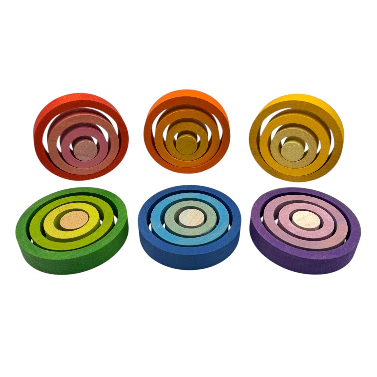 **Pre-Order (Ships in 2–3 Weeks)**24-Piece Rainbow Nesting Rings