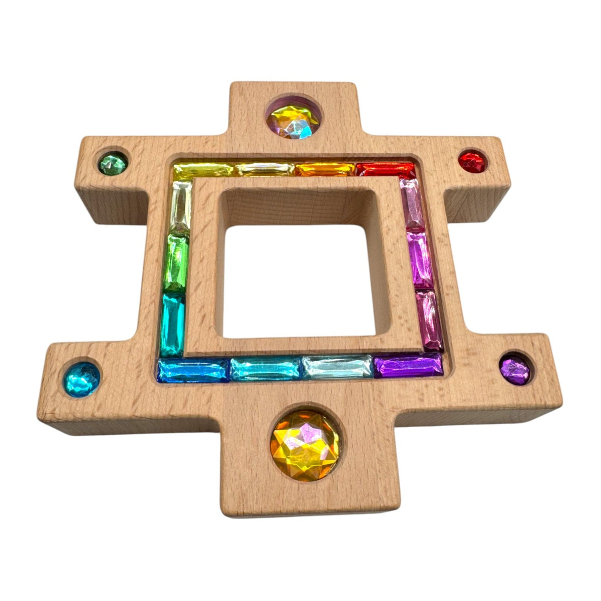**Pre-order (Ships in 2-3 Weeks)** 16-Piece Large Wooden Gemlight Window Blocks with Storage Box