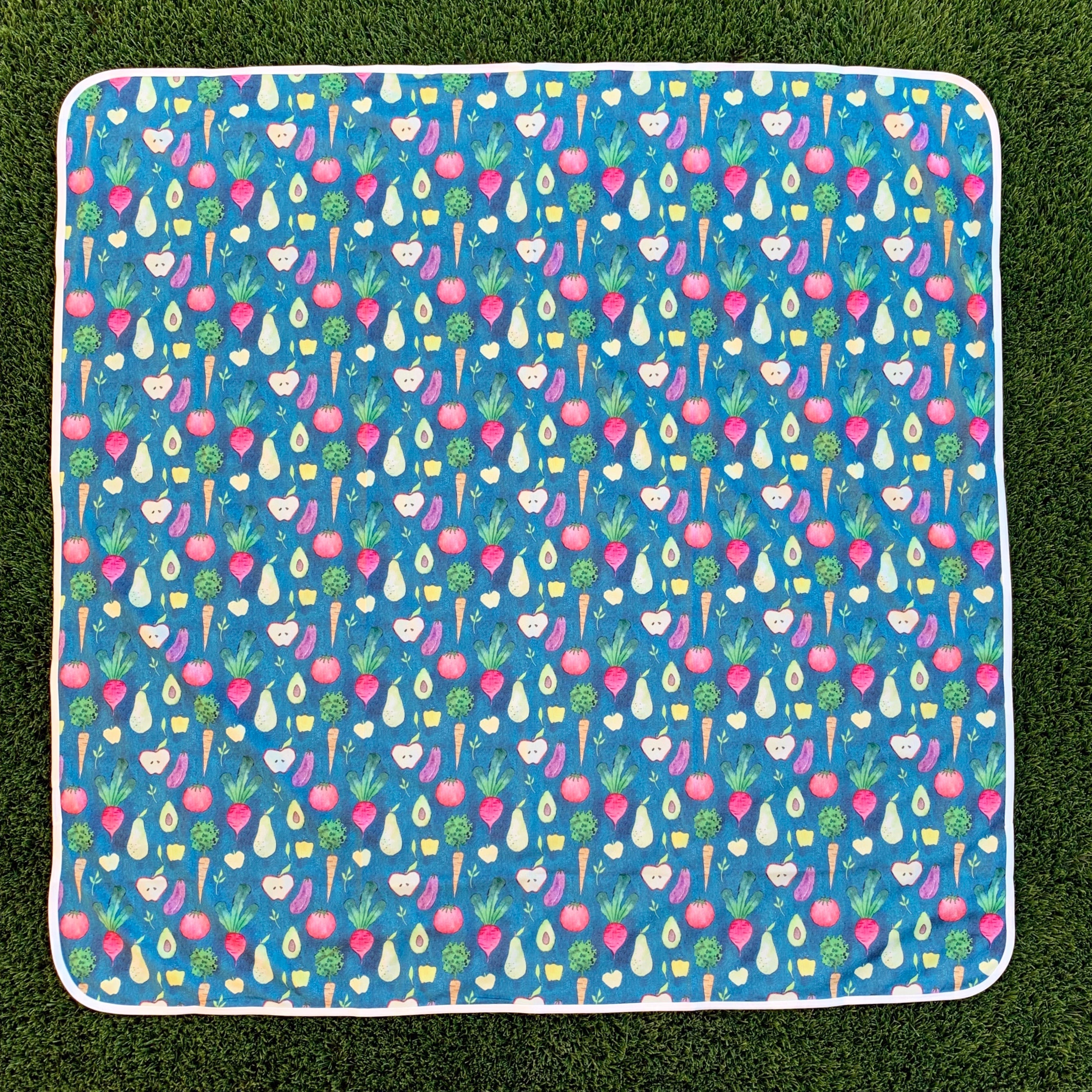 Organic Produce Splash Mat - A Waterproof Catch-All for Highchair Spills and More!