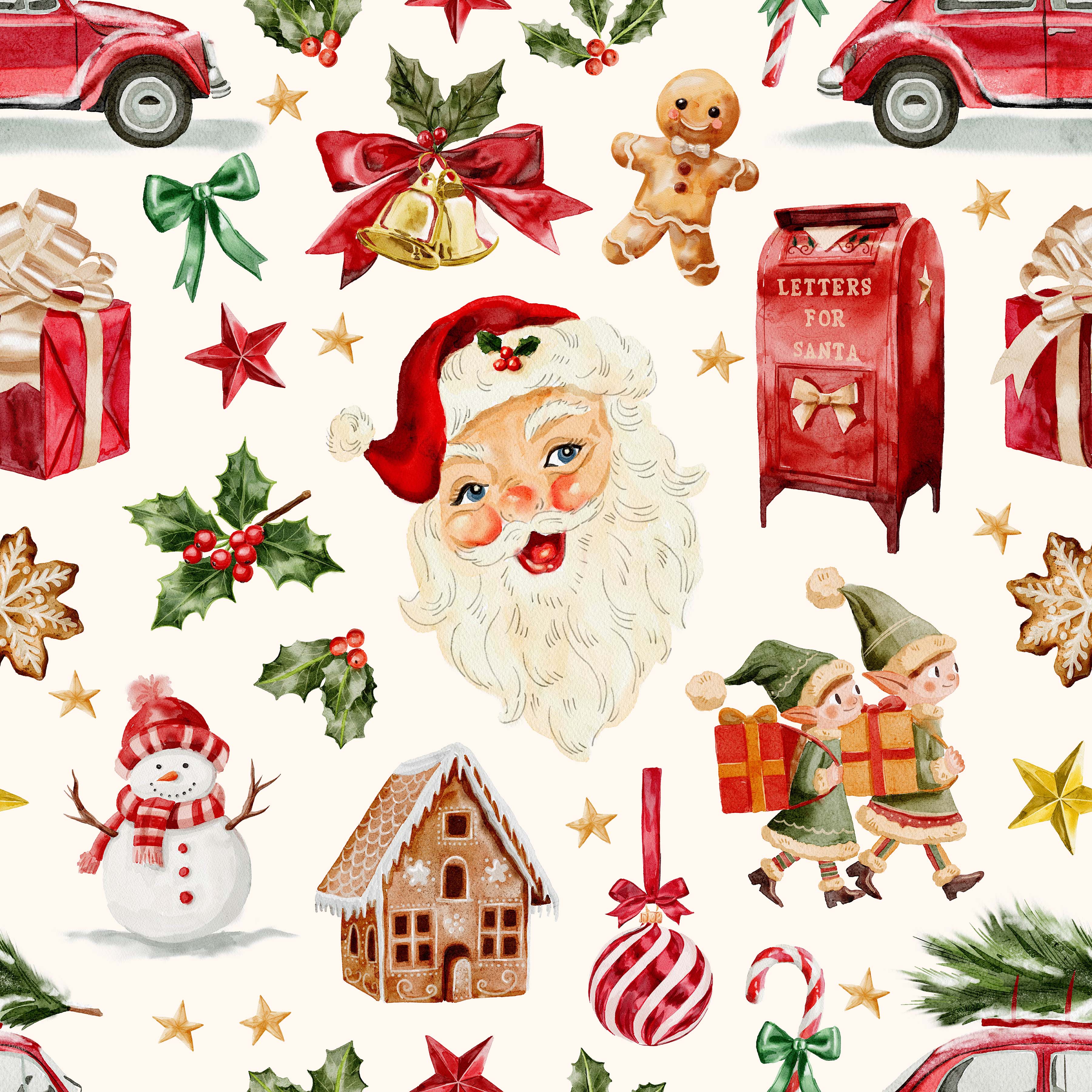 Santa's Village Gown Set-Child House Dress - Ready to Ship