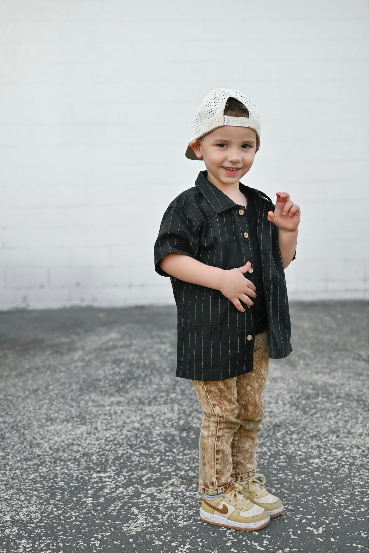 COASTAL BUTTON UP - BLACK