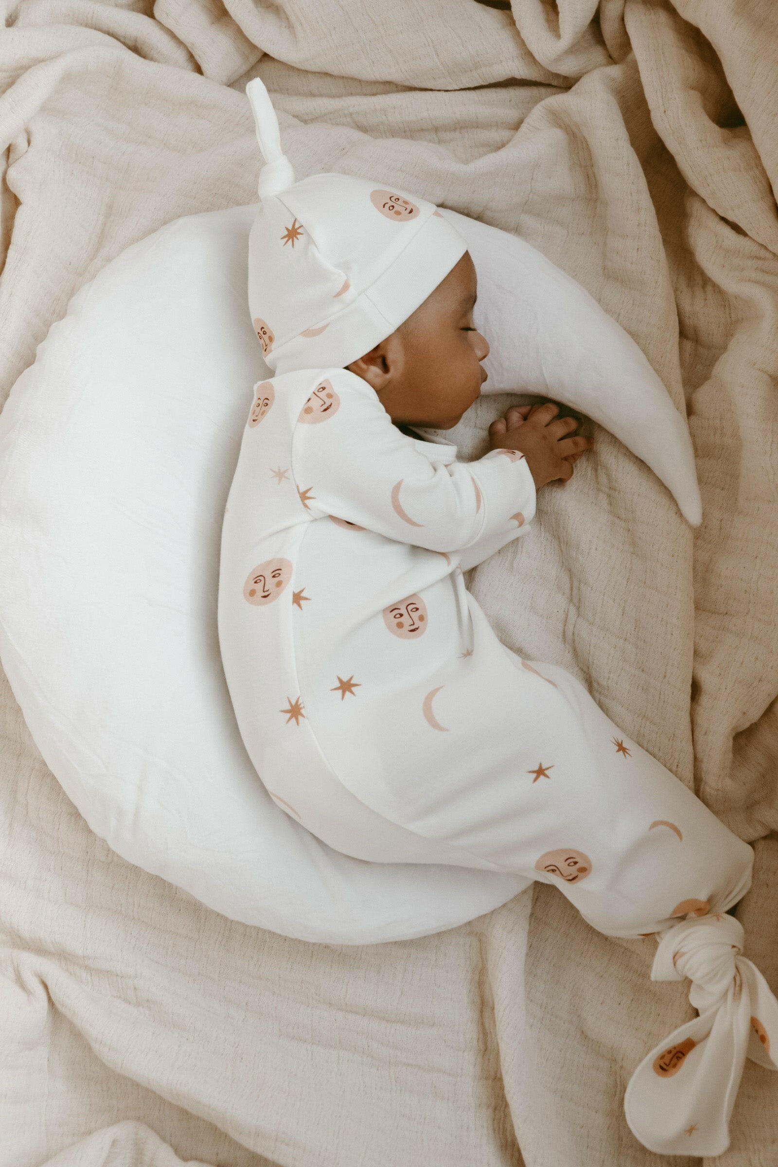 Luna + Luca Over the Moon Knotted Gown + Hat Luna + Luca