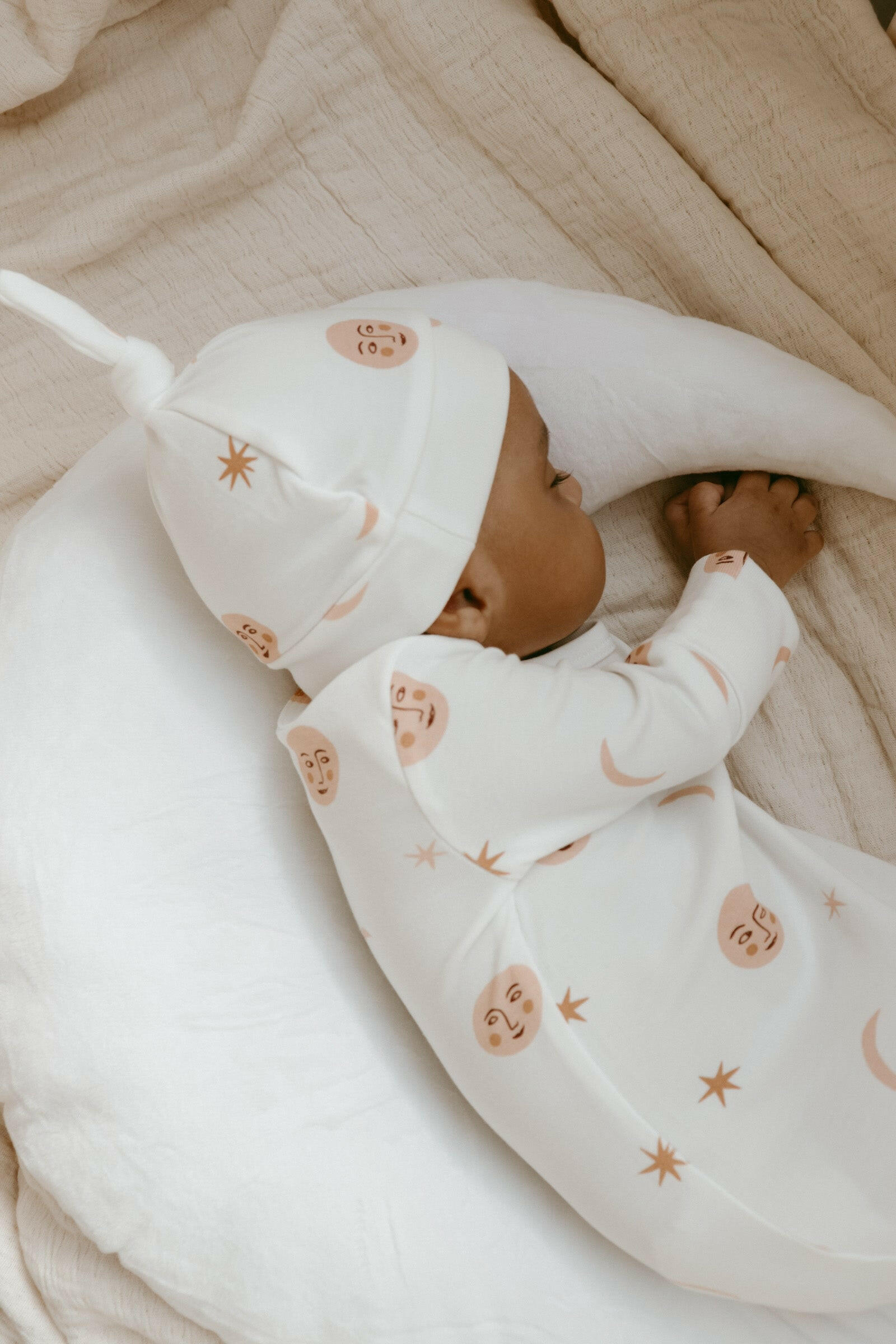 Luna + Luca Over the Moon Knotted Gown + Hat Luna + Luca