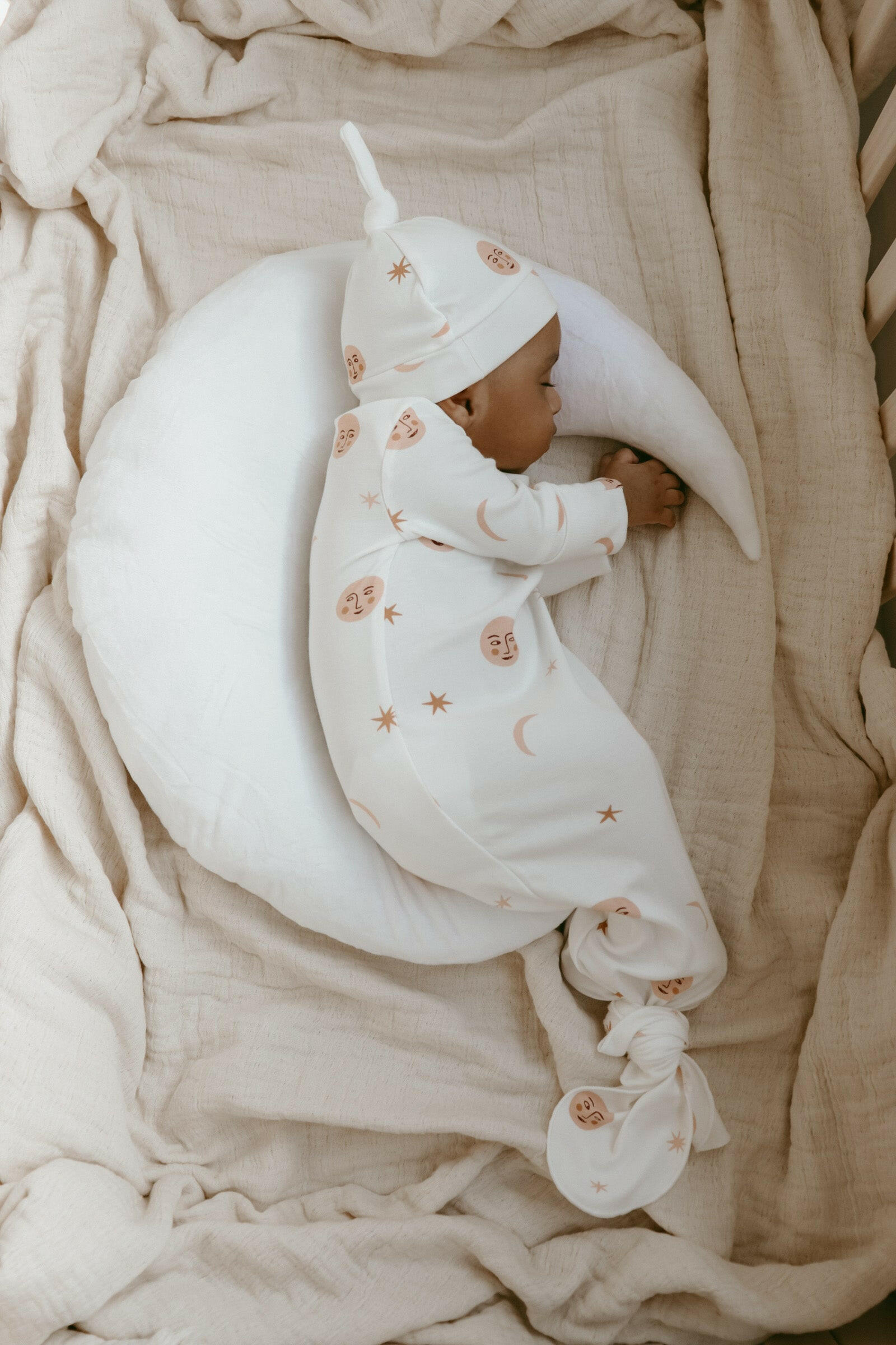 Luna + Luca Over the Moon Knotted Gown + Hat Luna + Luca